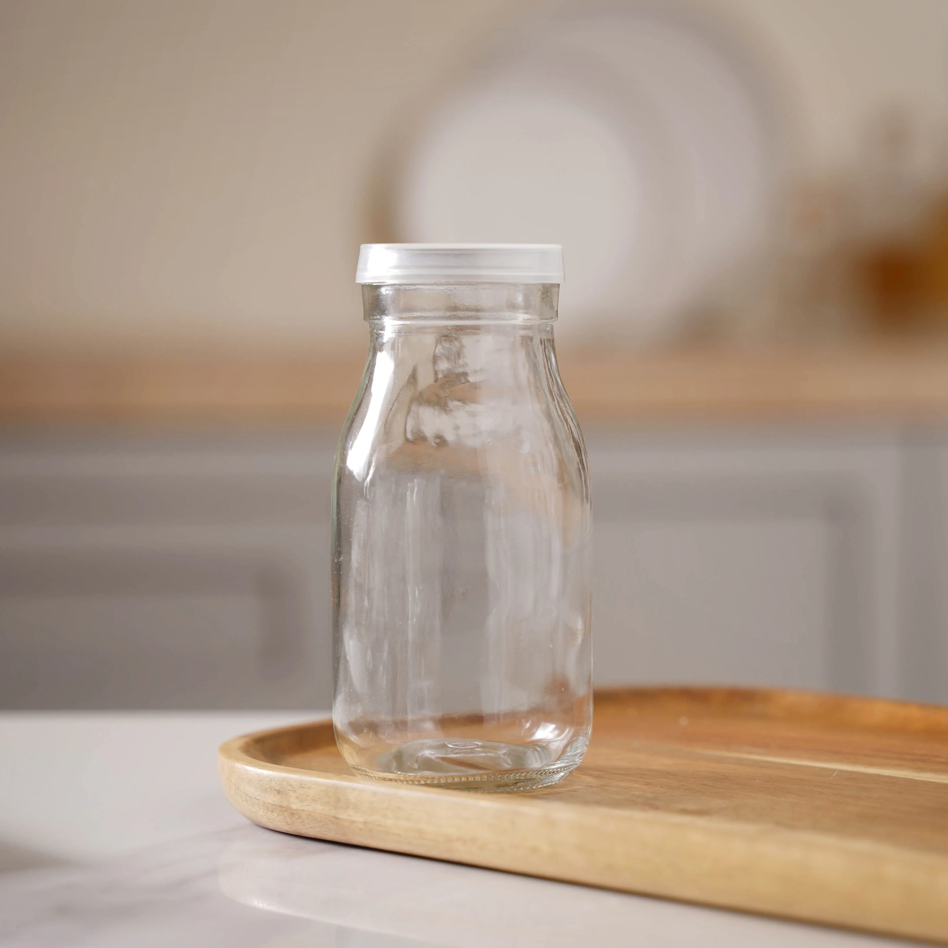 Milk Glass Bottle with Lid Set of 6 - Image 7