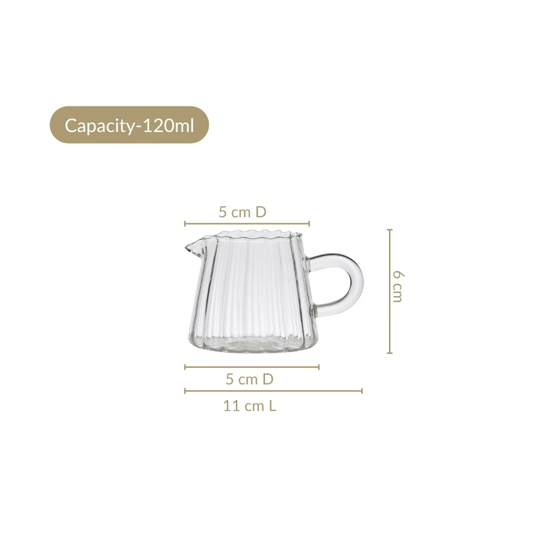 Milk Pot Glass Creamer Jug Set Of 2 120ml - Image 4