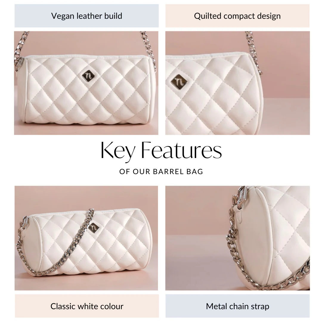 Mini Barrel Bag White - Image 5