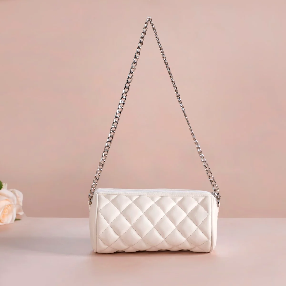 Mini Barrel Bag White - Image 8