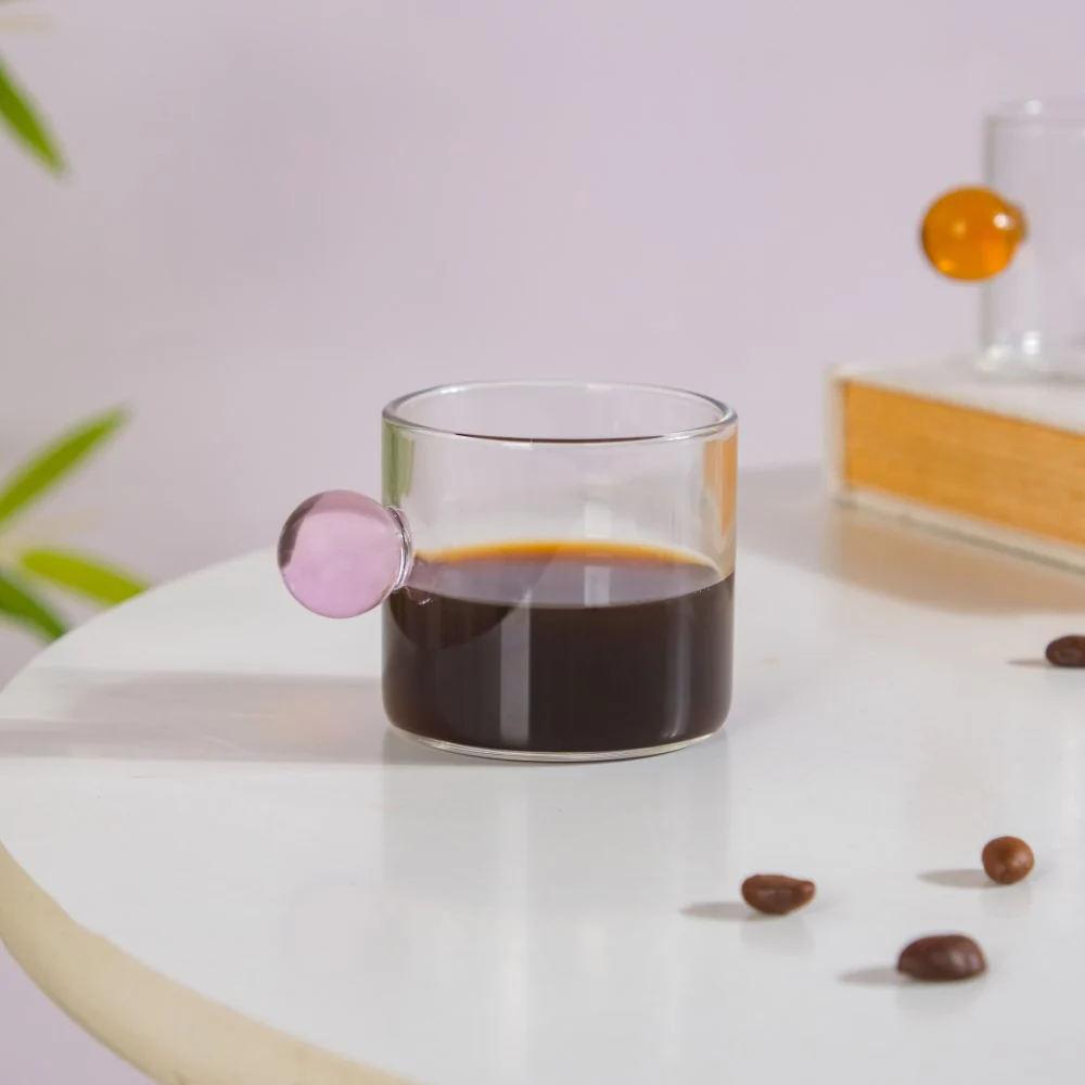 Mini Espresso Shot Glass Cup Pink 70ml - Image 8