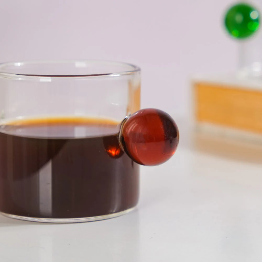 Mini Espresso Shot Glass Cup Red 70ml - Image 10