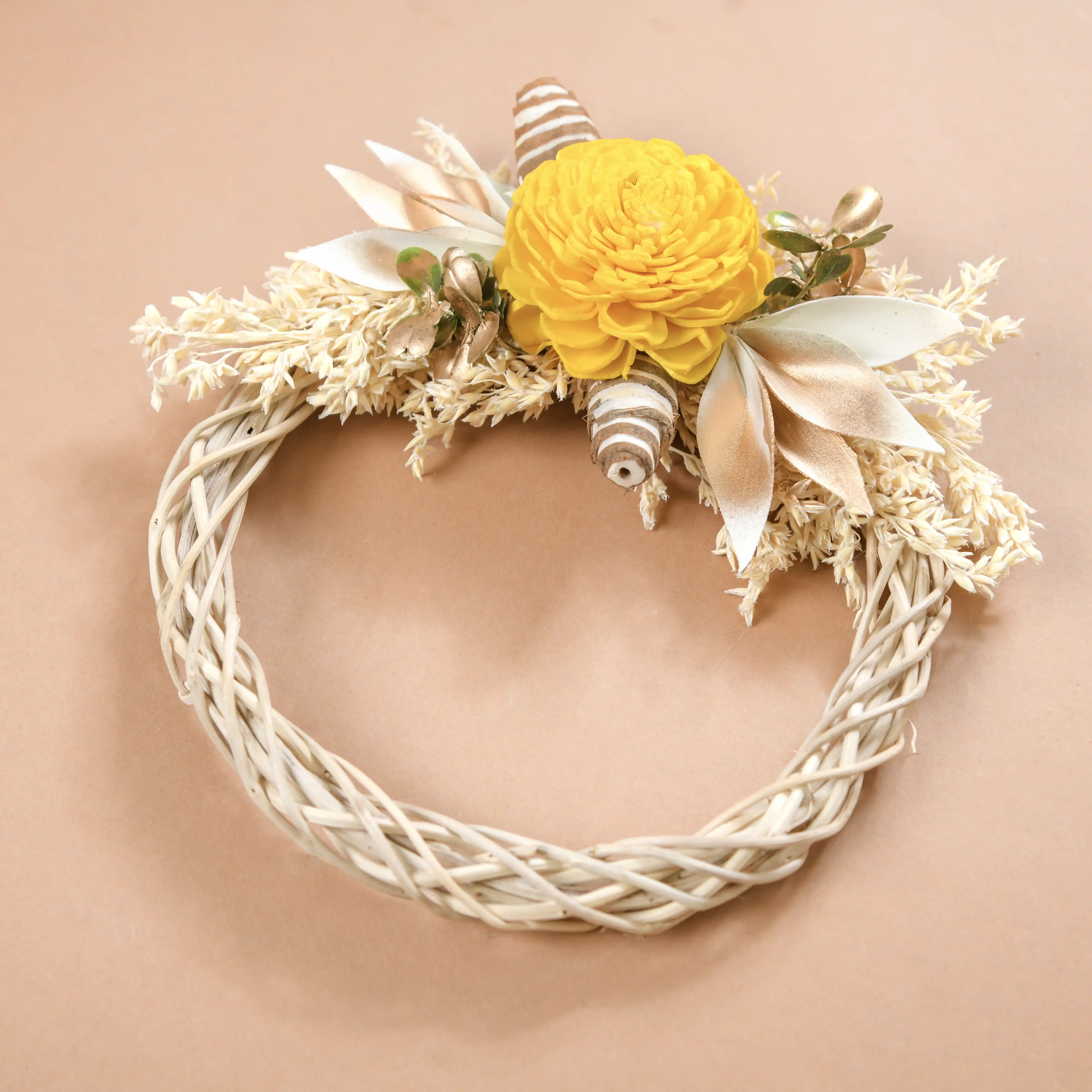 Mini Floral Garland Wreath For Wall Decor Set Of 4 - Image 8