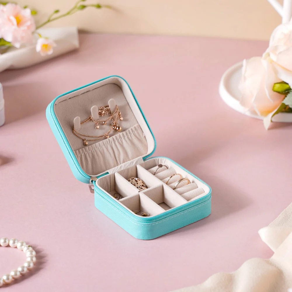 Mini Jewellery Storage Box Sea Green - Image 4