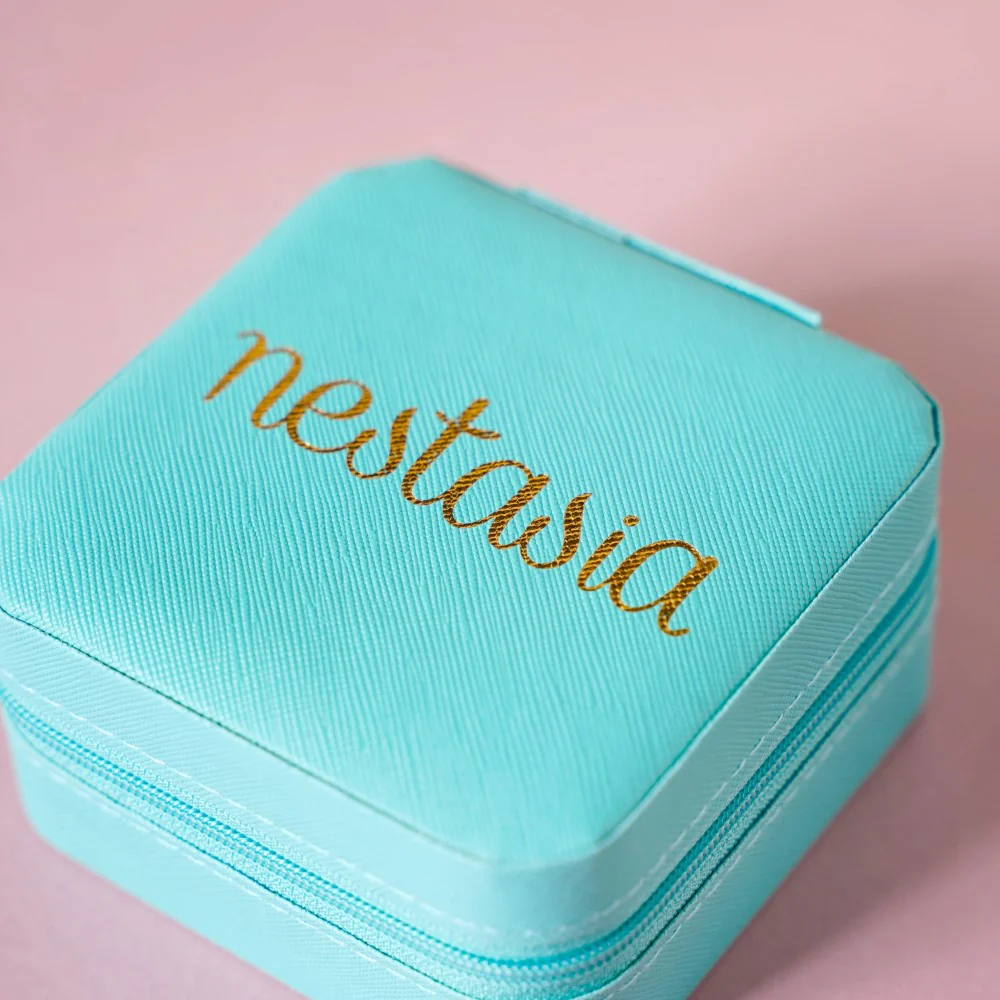 Mini Jewellery Storage Box Sea Green - Image 9