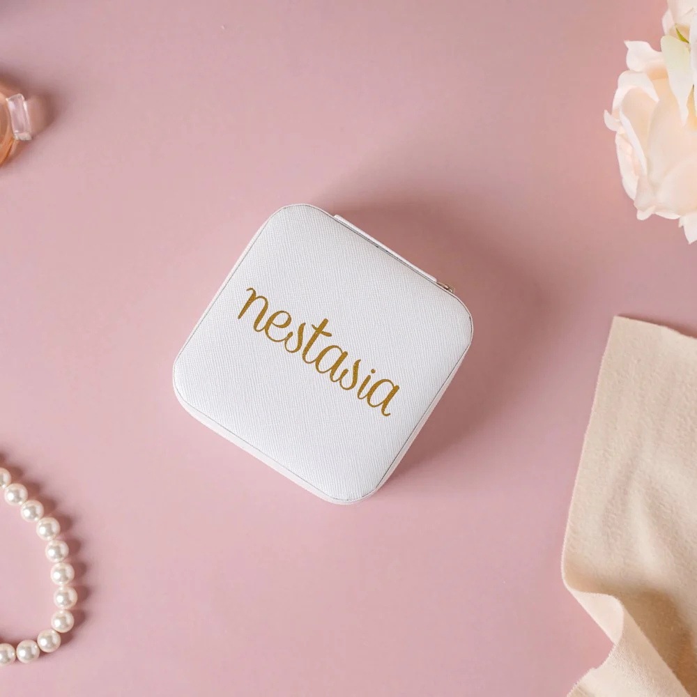 Mini Jewellery Storage Box White - Image 10