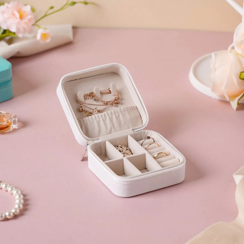 Mini Jewellery Storage Box White - Image 5