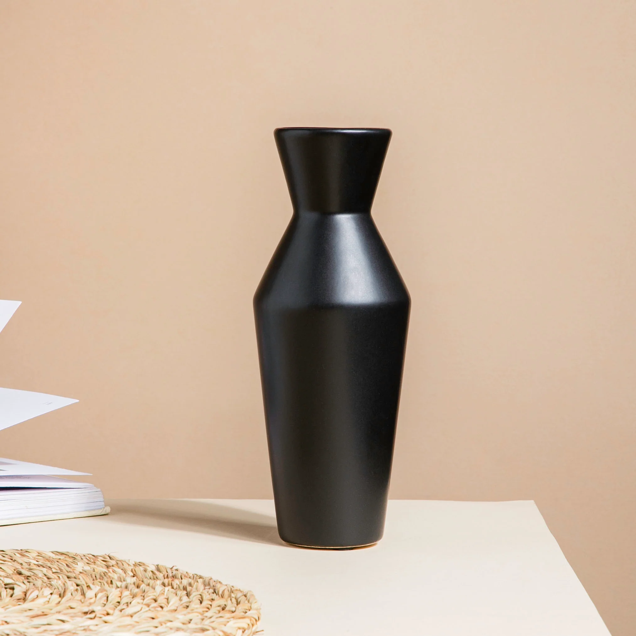 Minimalist Ceramic Vase Black - Image 5