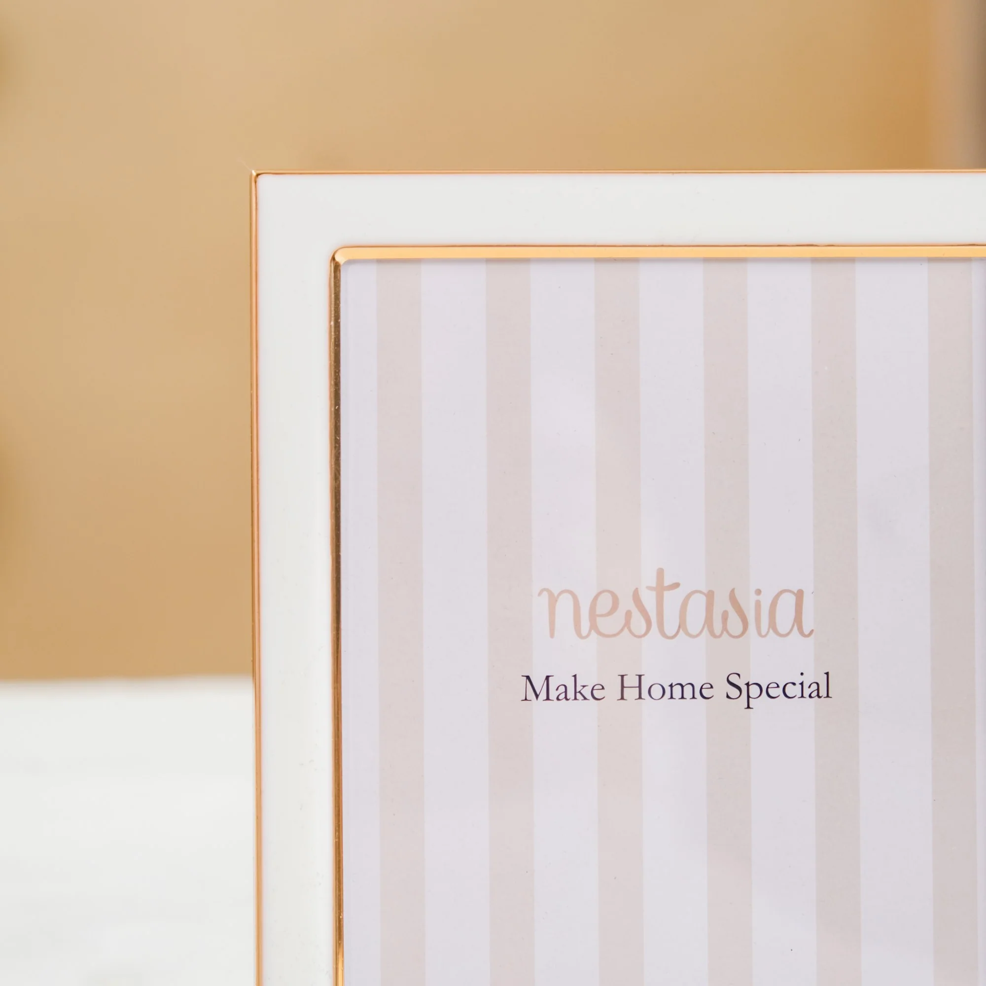 Minimalist Rectangle Photo Frame Set Of 3 White Gold - Image 11