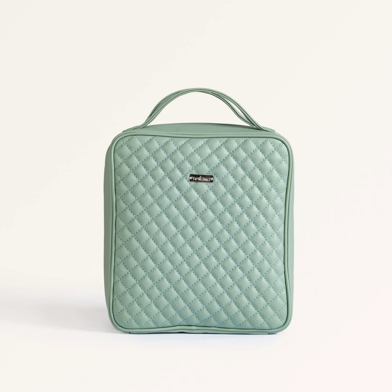 Mint Green Quilted Travel Organiser Set Of 4 - Image 2