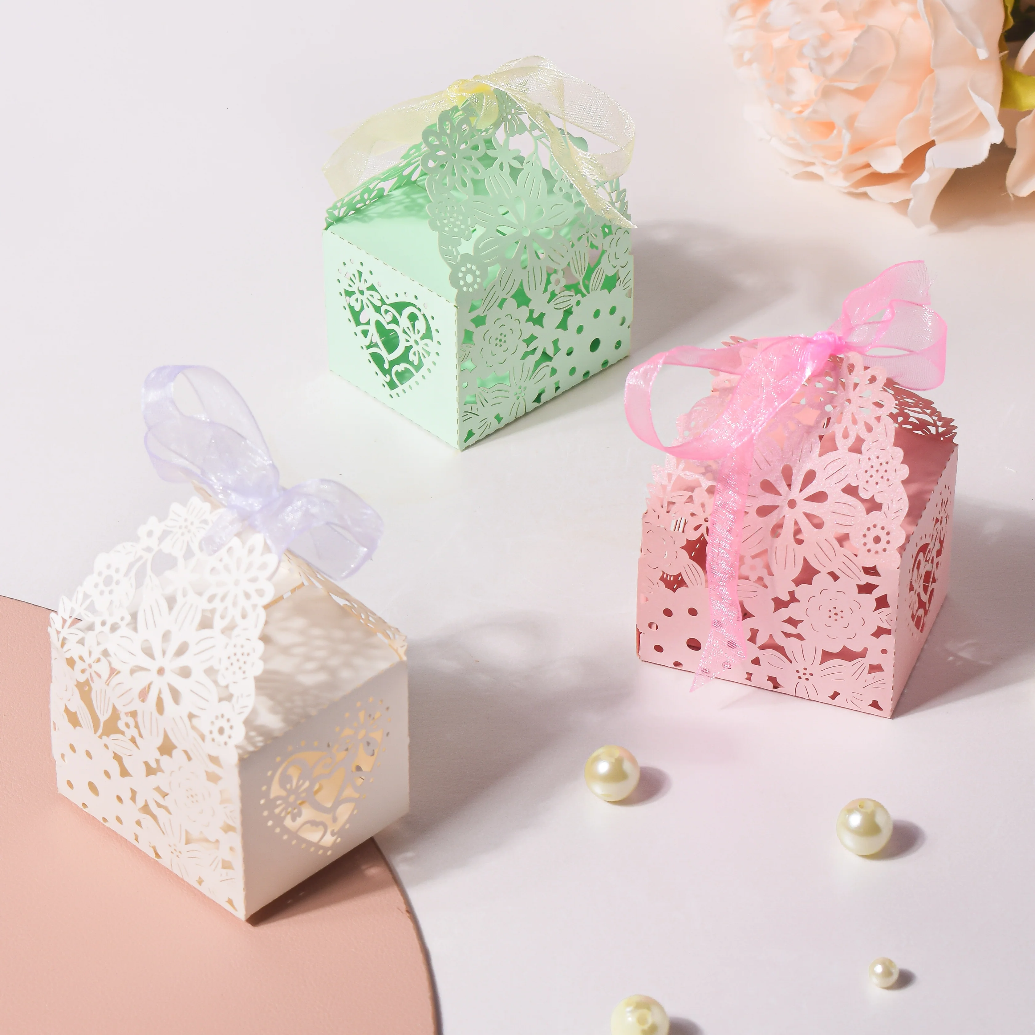 Mint Green Square Paper Gift Box Set of 20 - Image 6