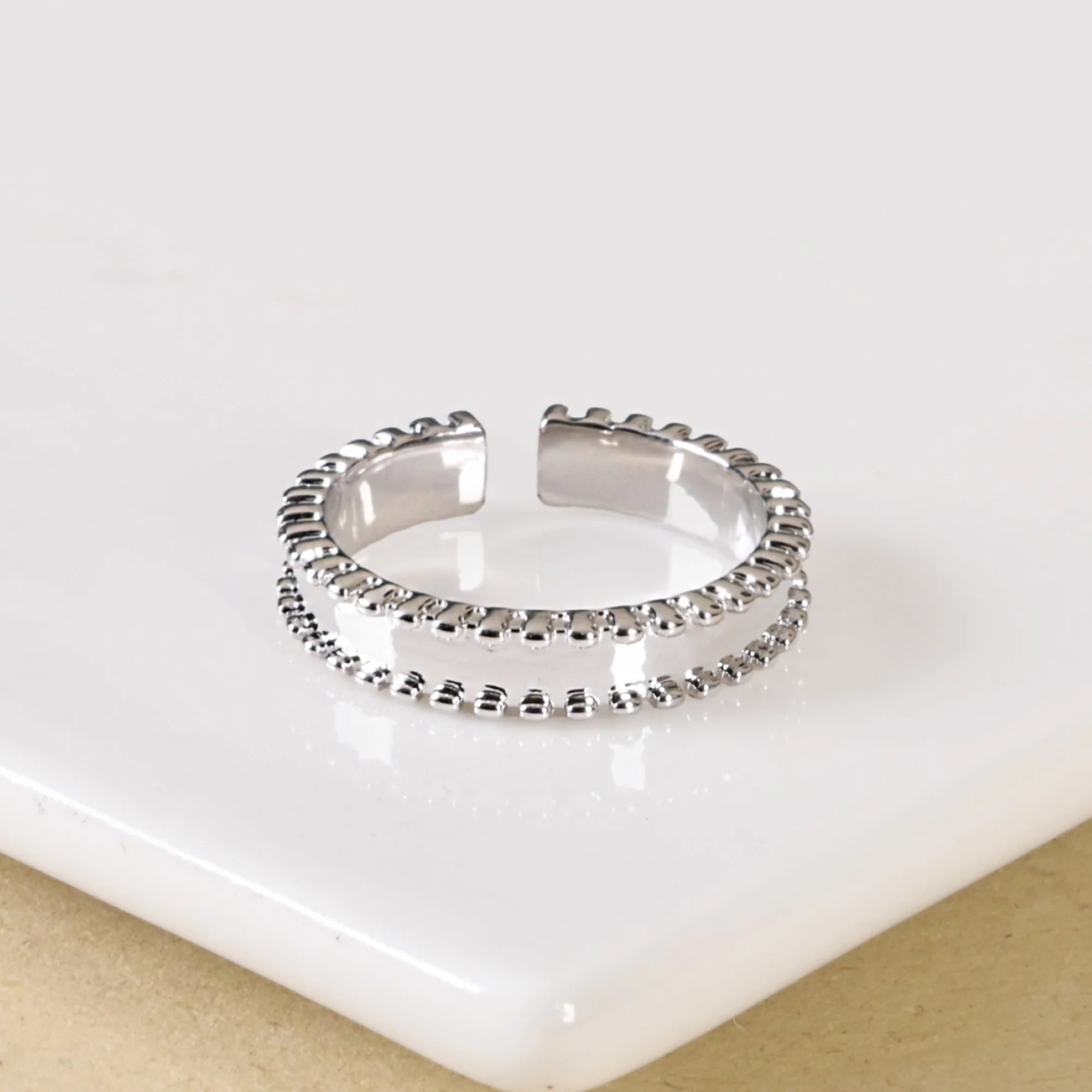 Mirror Edged Silver Ring - Image 5