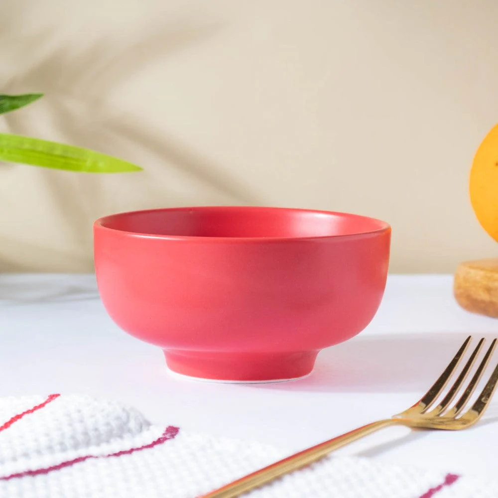 Miso Smooth Ceramic Snack Bowl Red 200 ml - Image 3