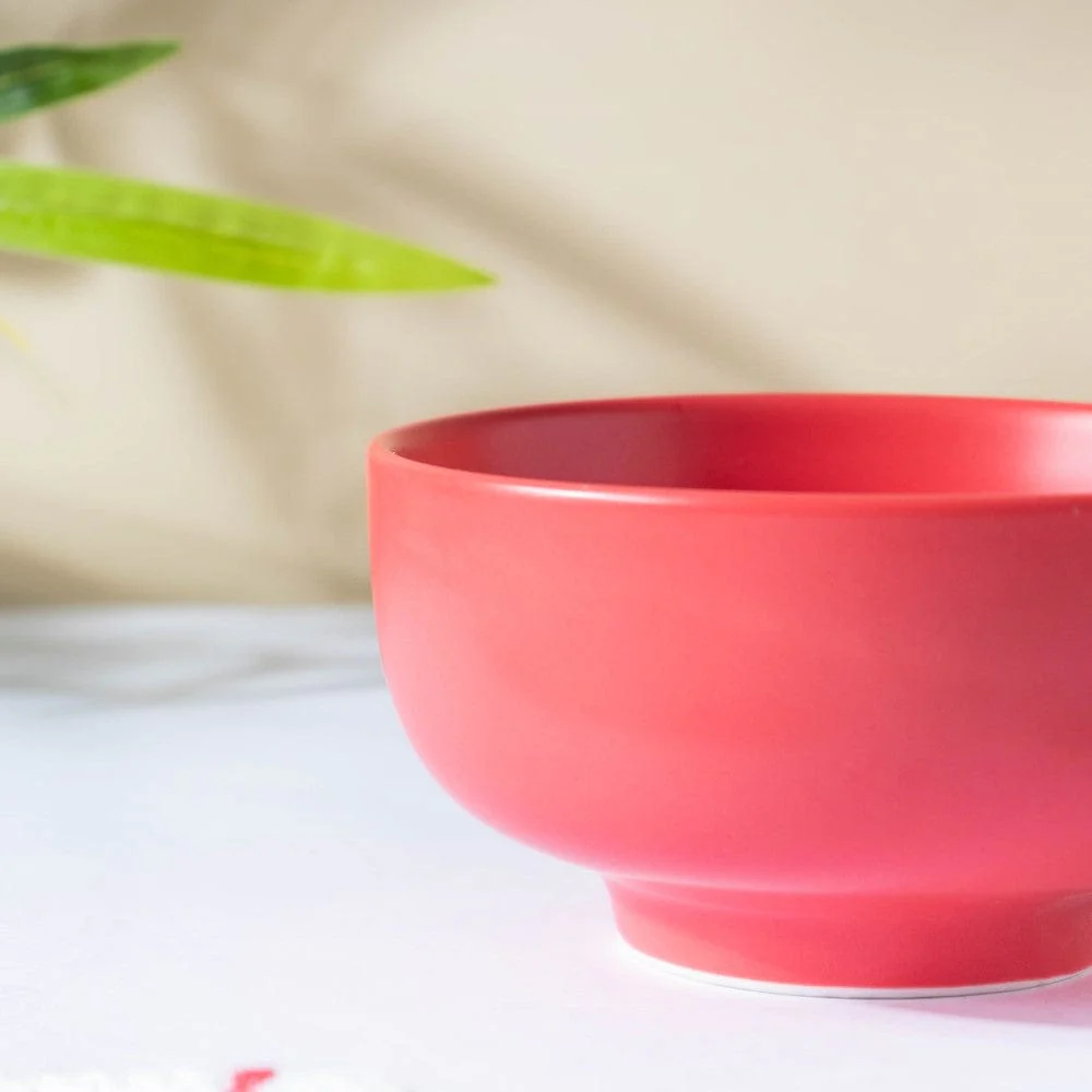 Miso Smooth Ceramic Snack Bowl Red 200 ml - Image 5
