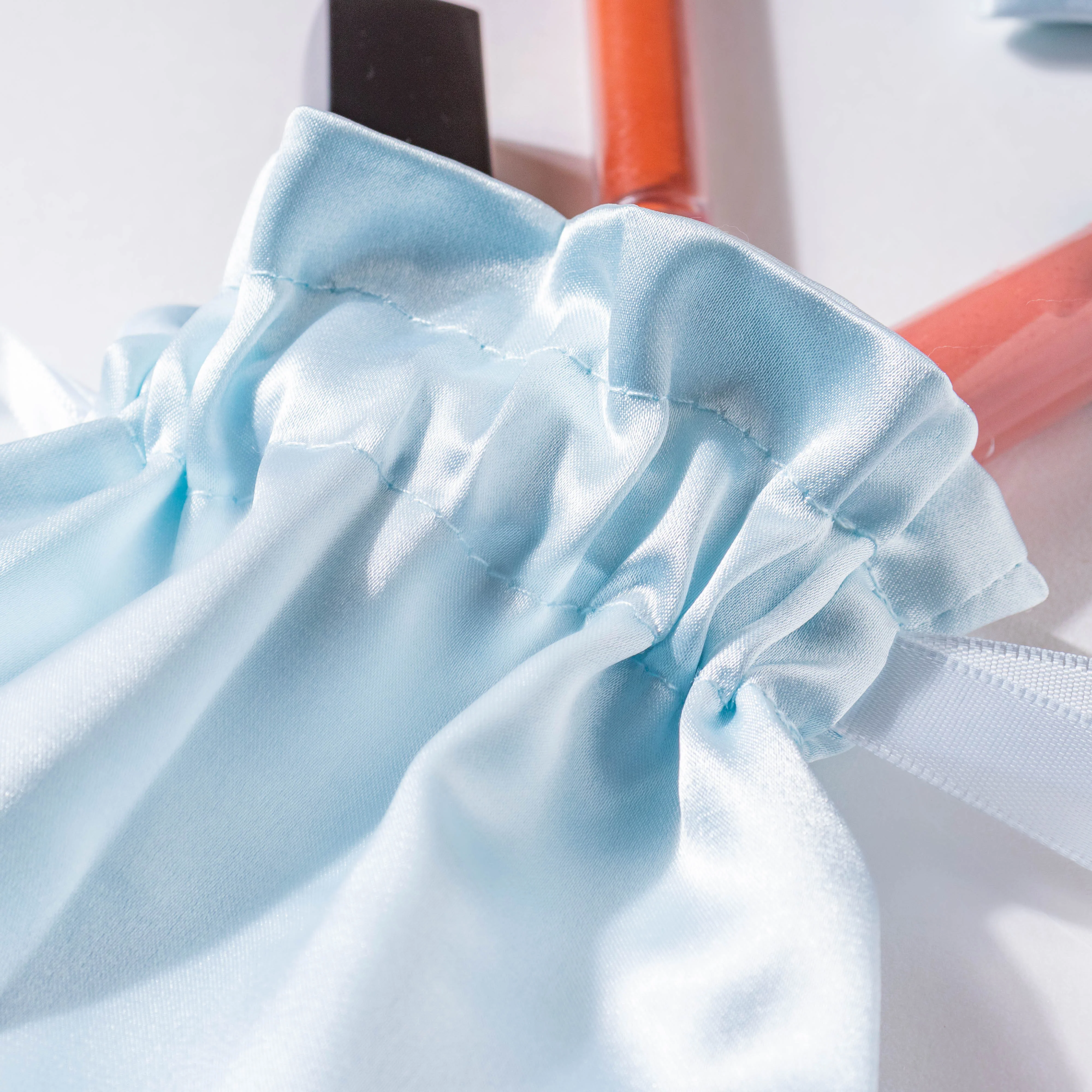 Mist Blue Satin Sleep Care Set of 4 - Image 9