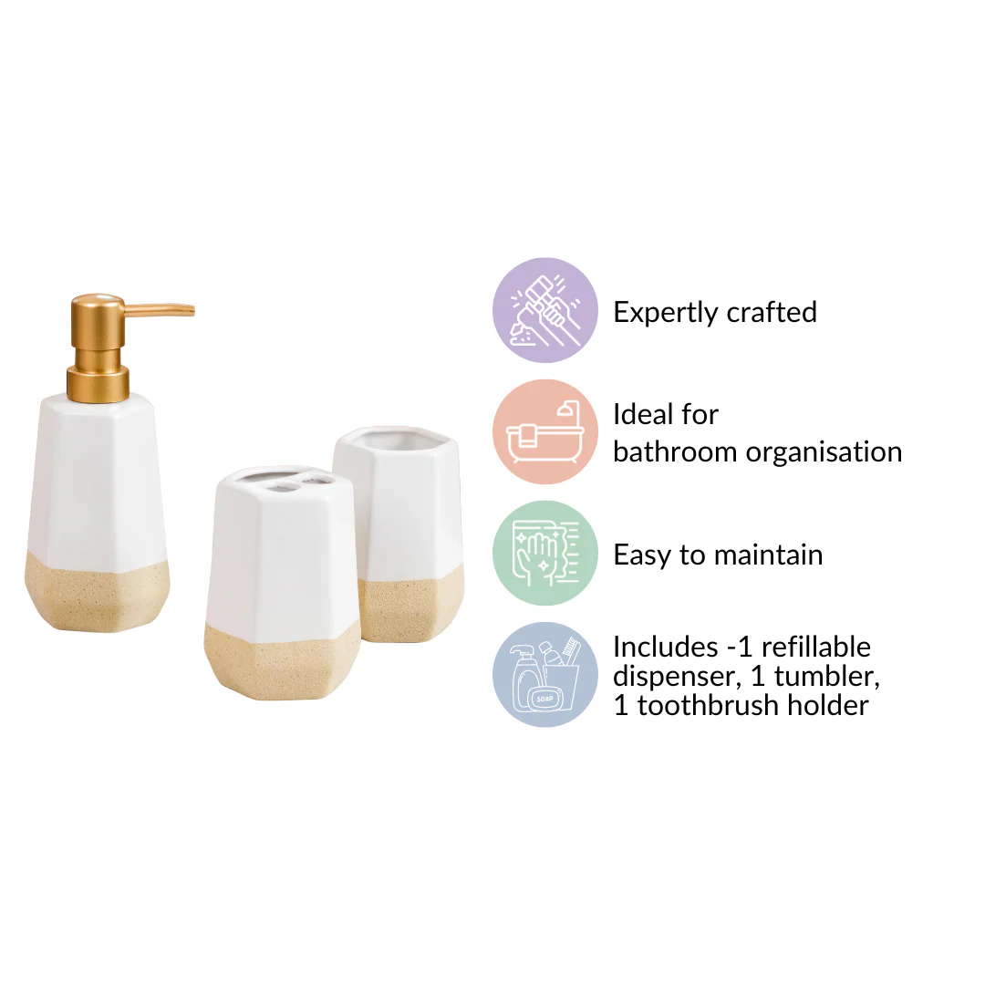Modern Bathroom Accessories Set Of 3 - Image 4