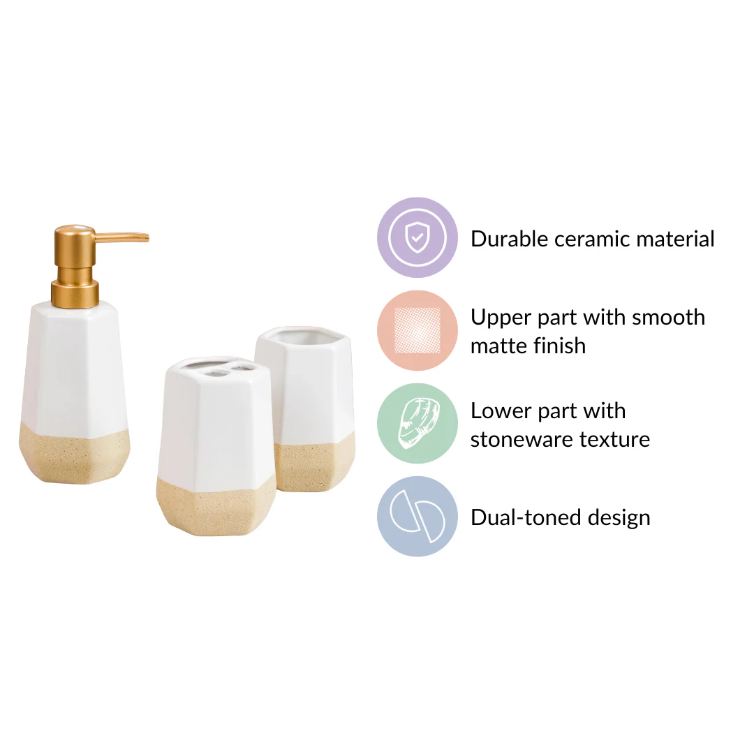 Modern Bathroom Accessories Set Of 3 - Image 5