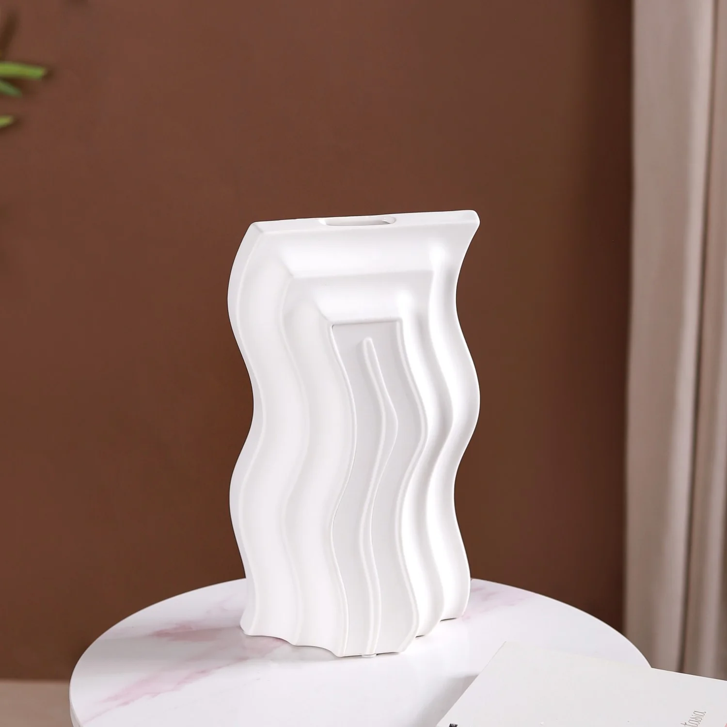 Modern Flow Decorative Vase White - Image 10