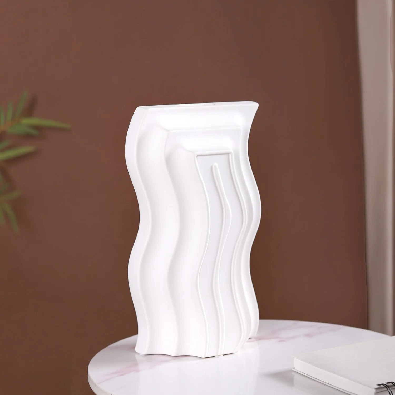 Modern Flow Decorative Vase White - Image 3