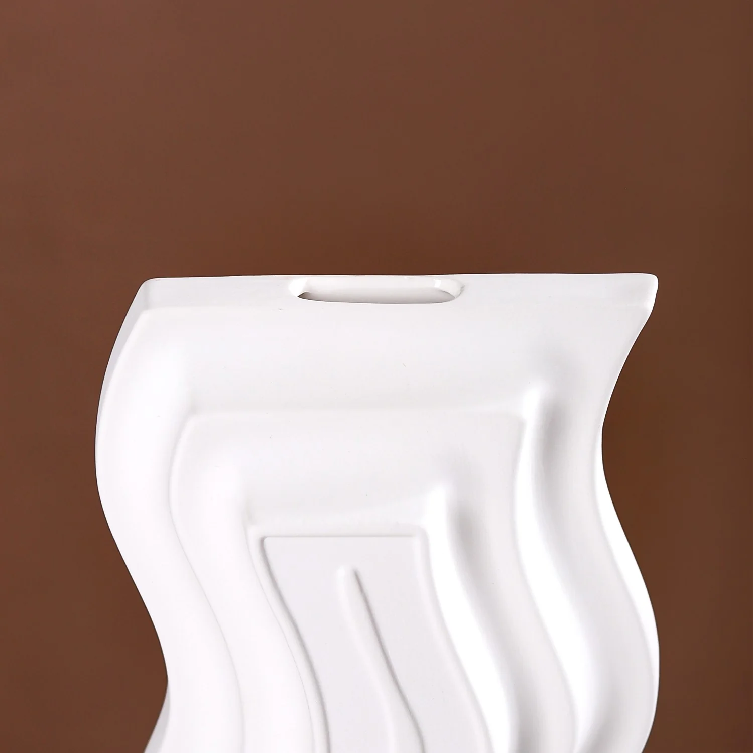Modern Flow Decorative Vase White - Image 8