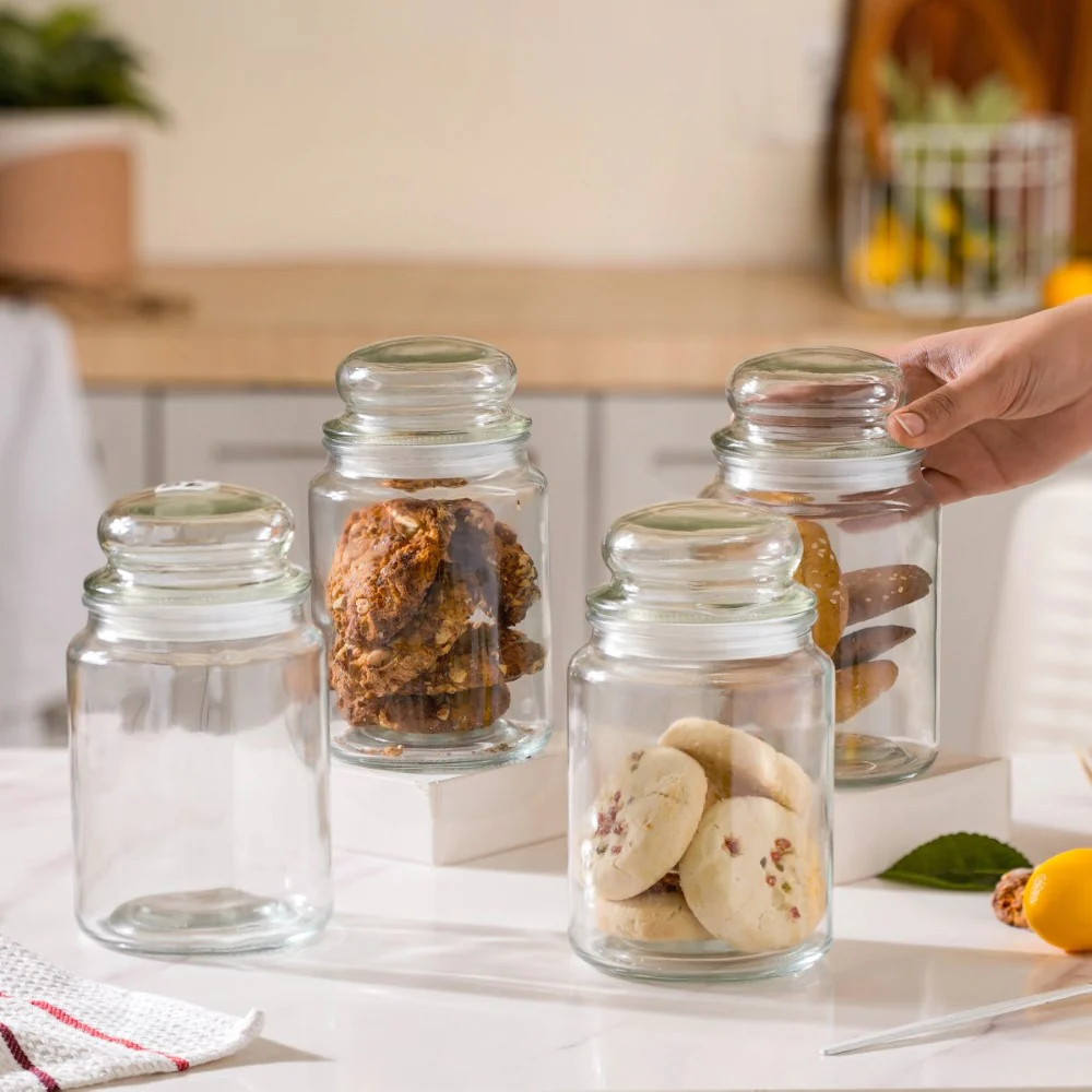 Modern Glass Jar Large Set Of 4 800ml - Image 2