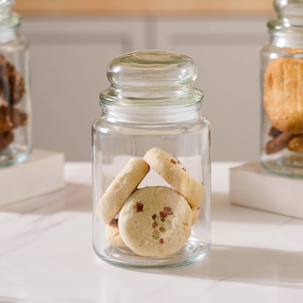 Modern Glass Jar Large Set Of 4 800ml - Image 3