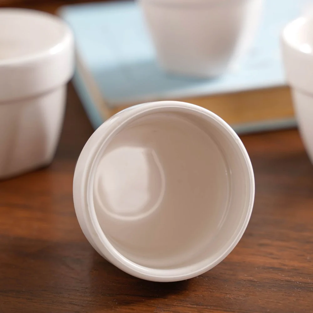 Modern Mini Pot For Decor White Set of 4 - Image 10