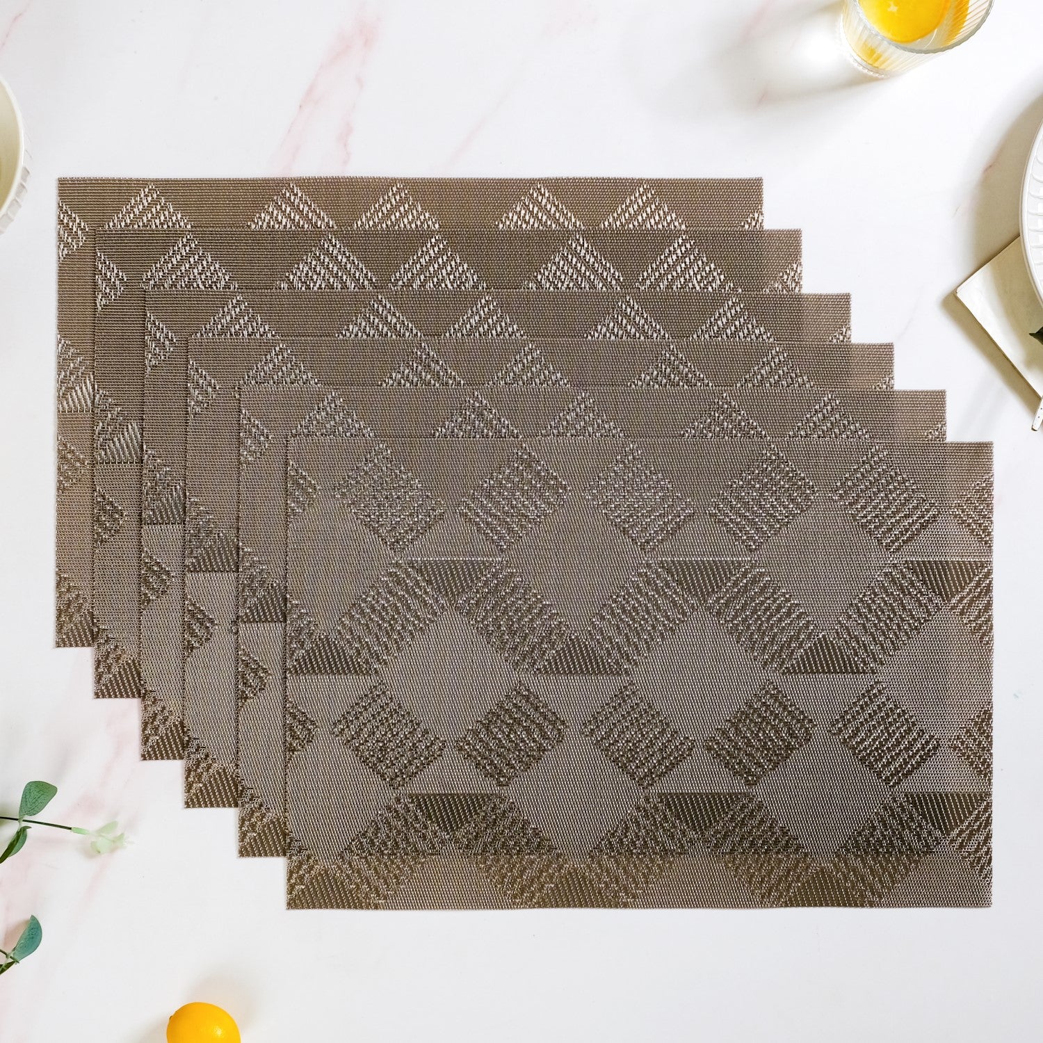 Modern Mosaic Shiny Placemat Set Of 6 - Image 2