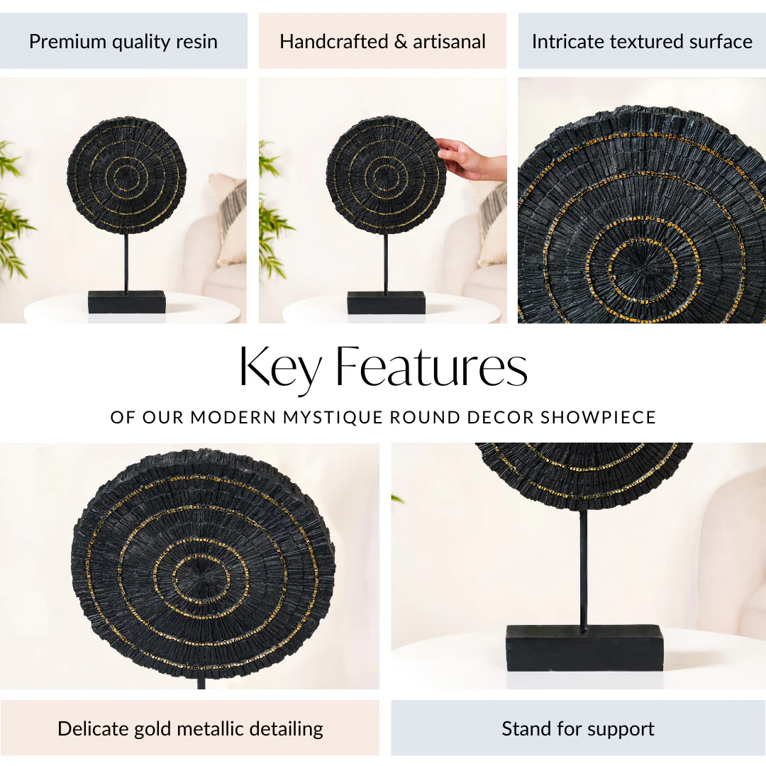 Modern Mystique Decor Showpiece Black - Image 4