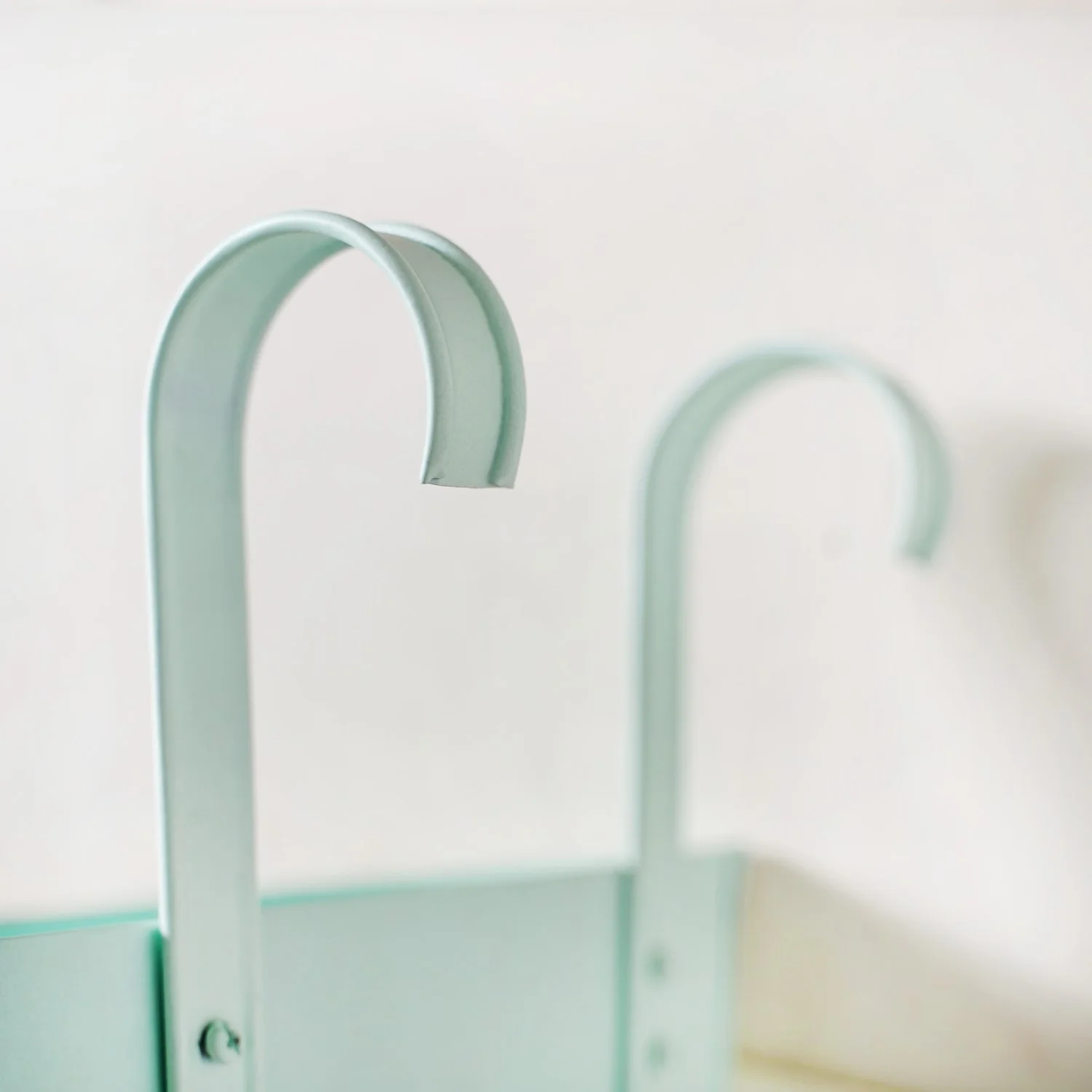 Modern Ribbed Balcony Hanging Planter Set Of 2 Mint - Image 9