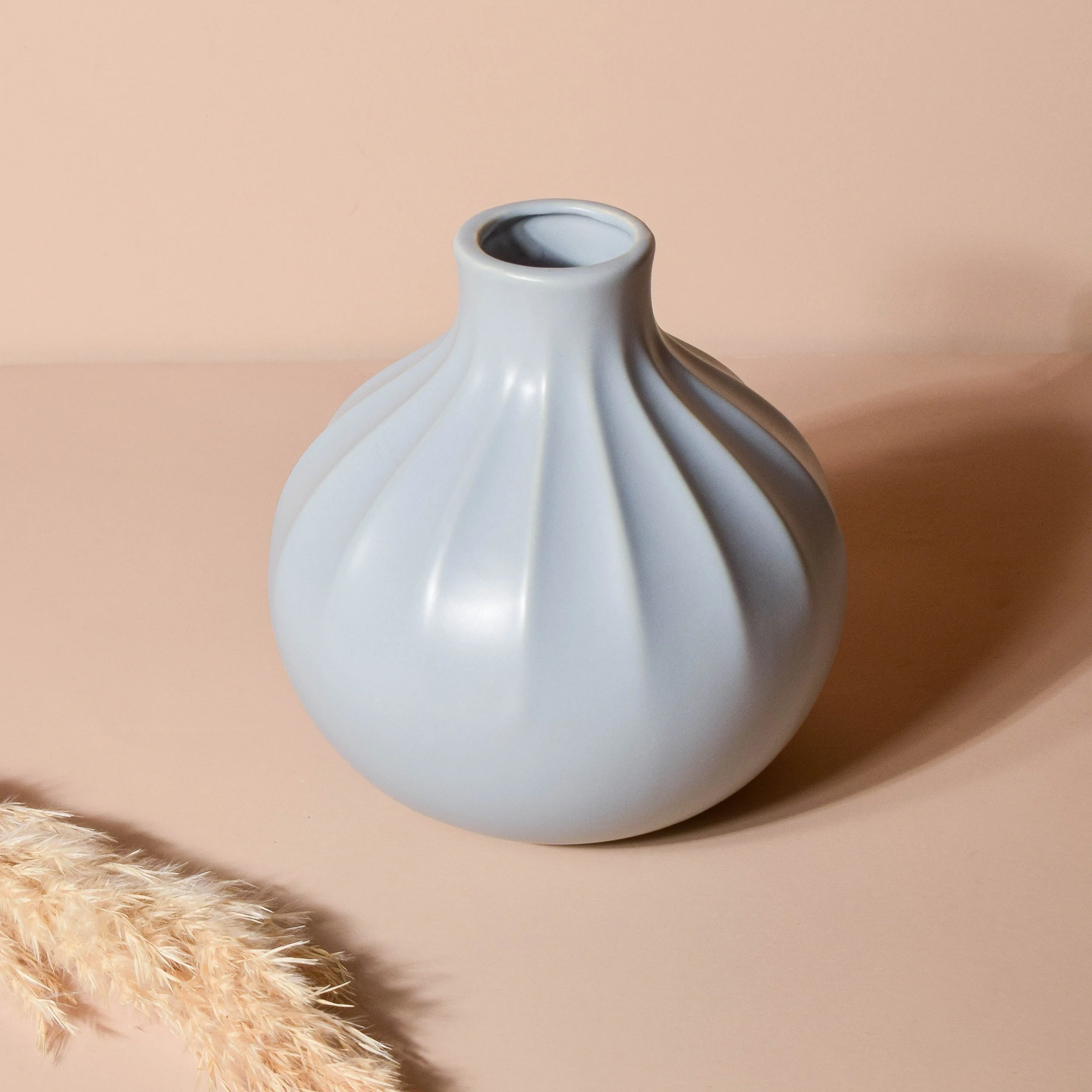 Modern Ribbed Vase