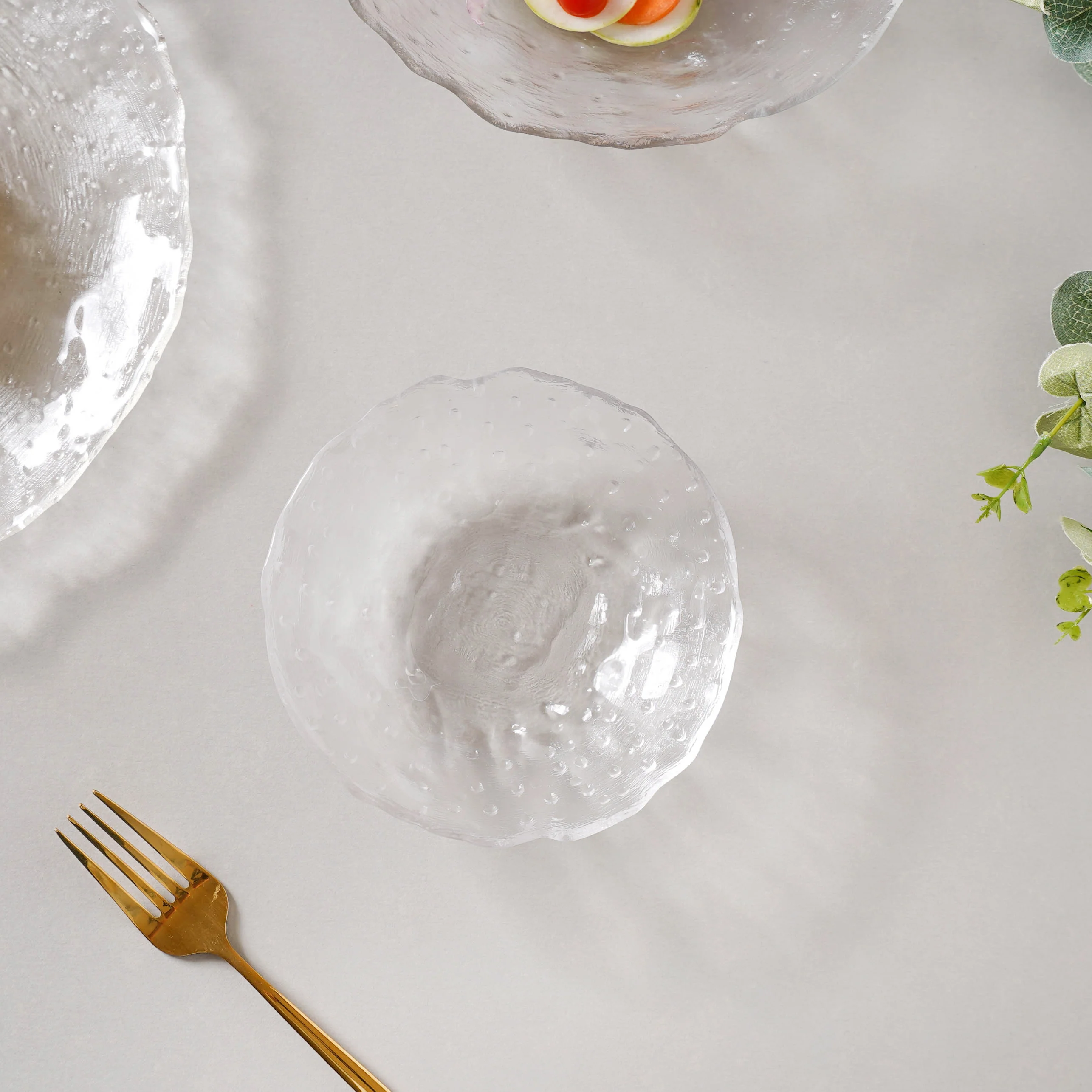 Modern Textured Plate and Bowl Set of 3 - Image 7
