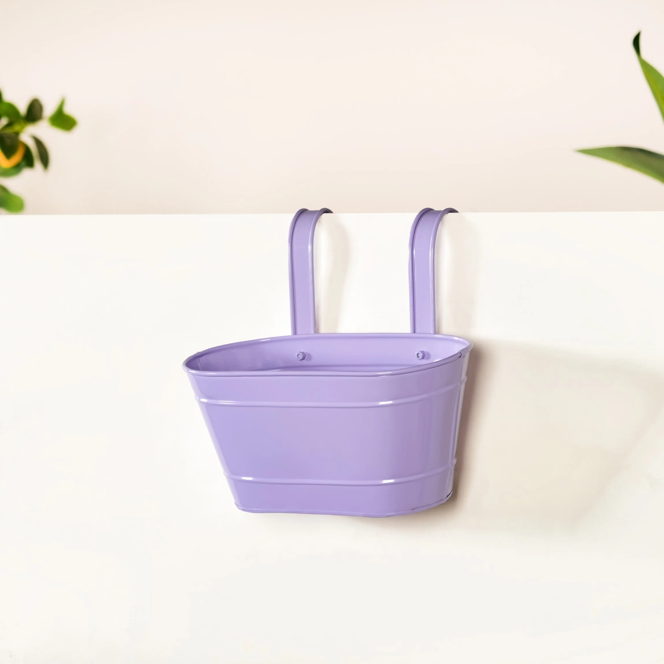 Modern Wall Decor Hanging Planter Lavender Set Of 2 - Image 3