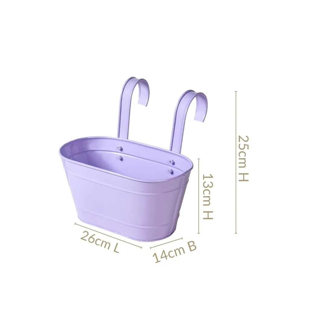 Modern Wall Decor Hanging Planter Lavender Set Of 2 - Image 4