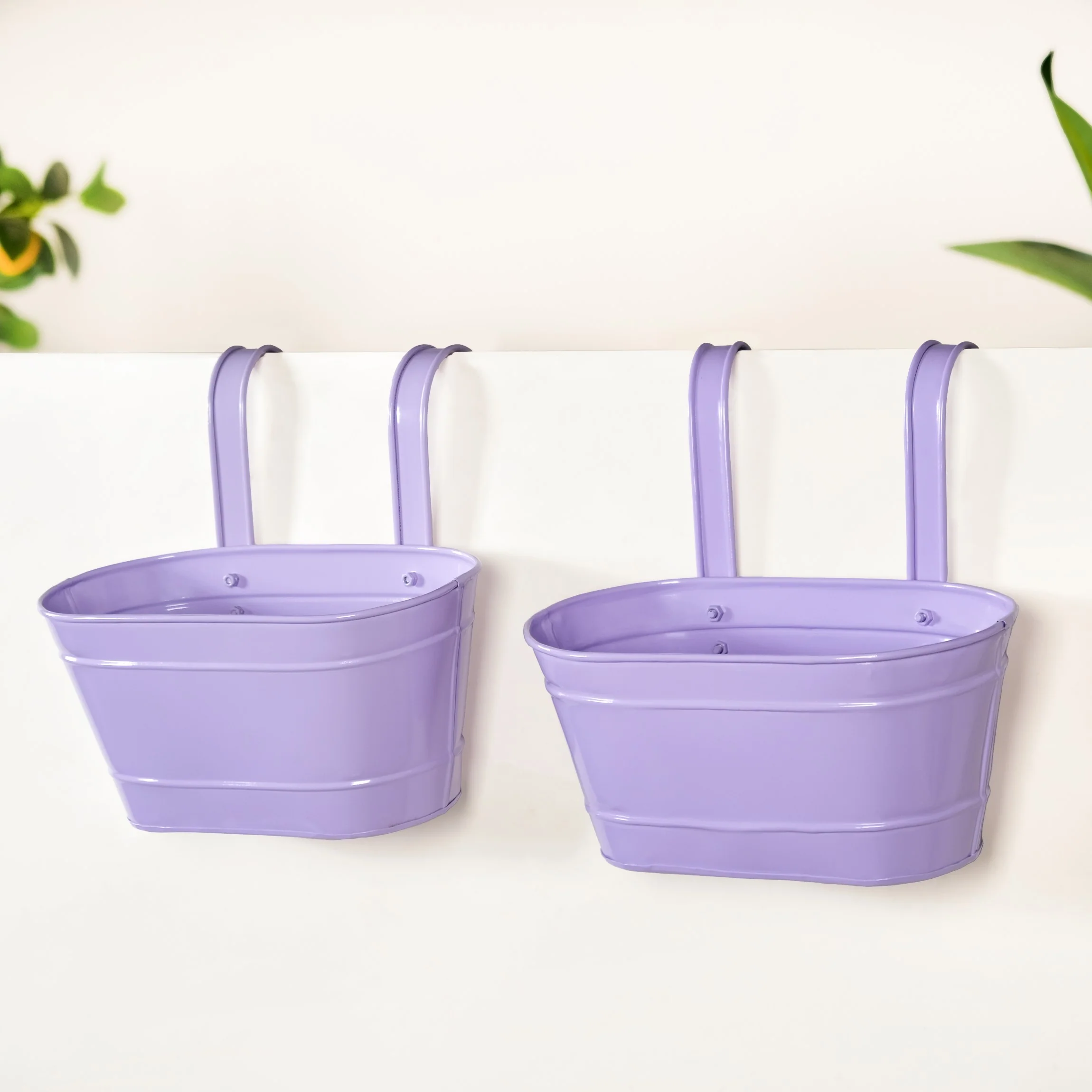 Modern Wall Decor Hanging Planter Lavender Set Of 2 - Image 9