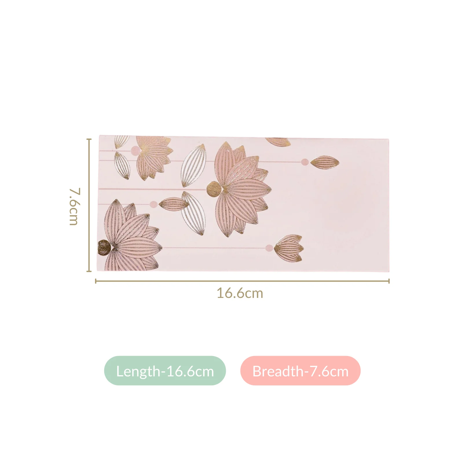 Money Gift Envelope Gold Lotus Set Of 12 Pink - Image 4