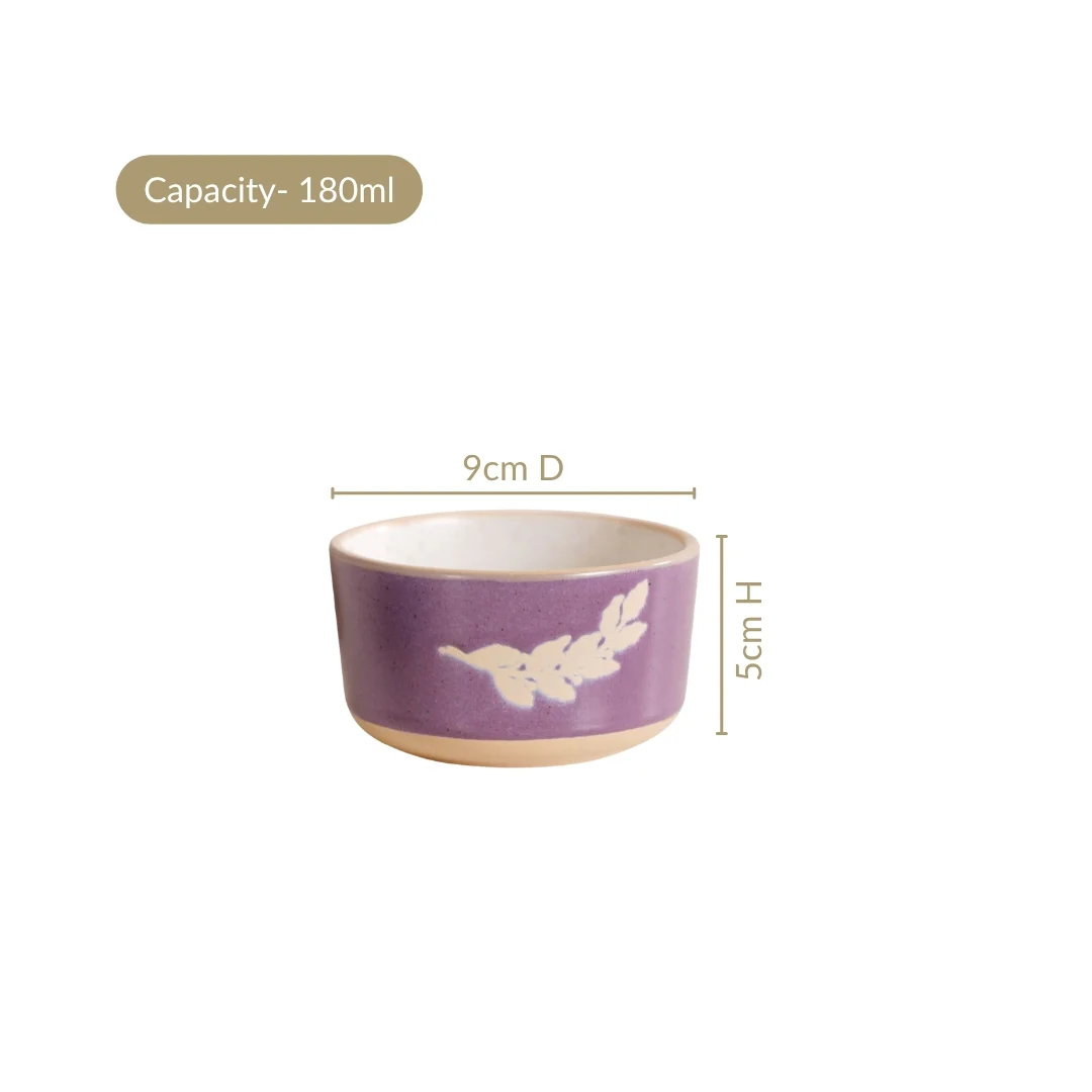 Monsoon Leaf Snack Bowl Set Of 4 180ml - Image 3