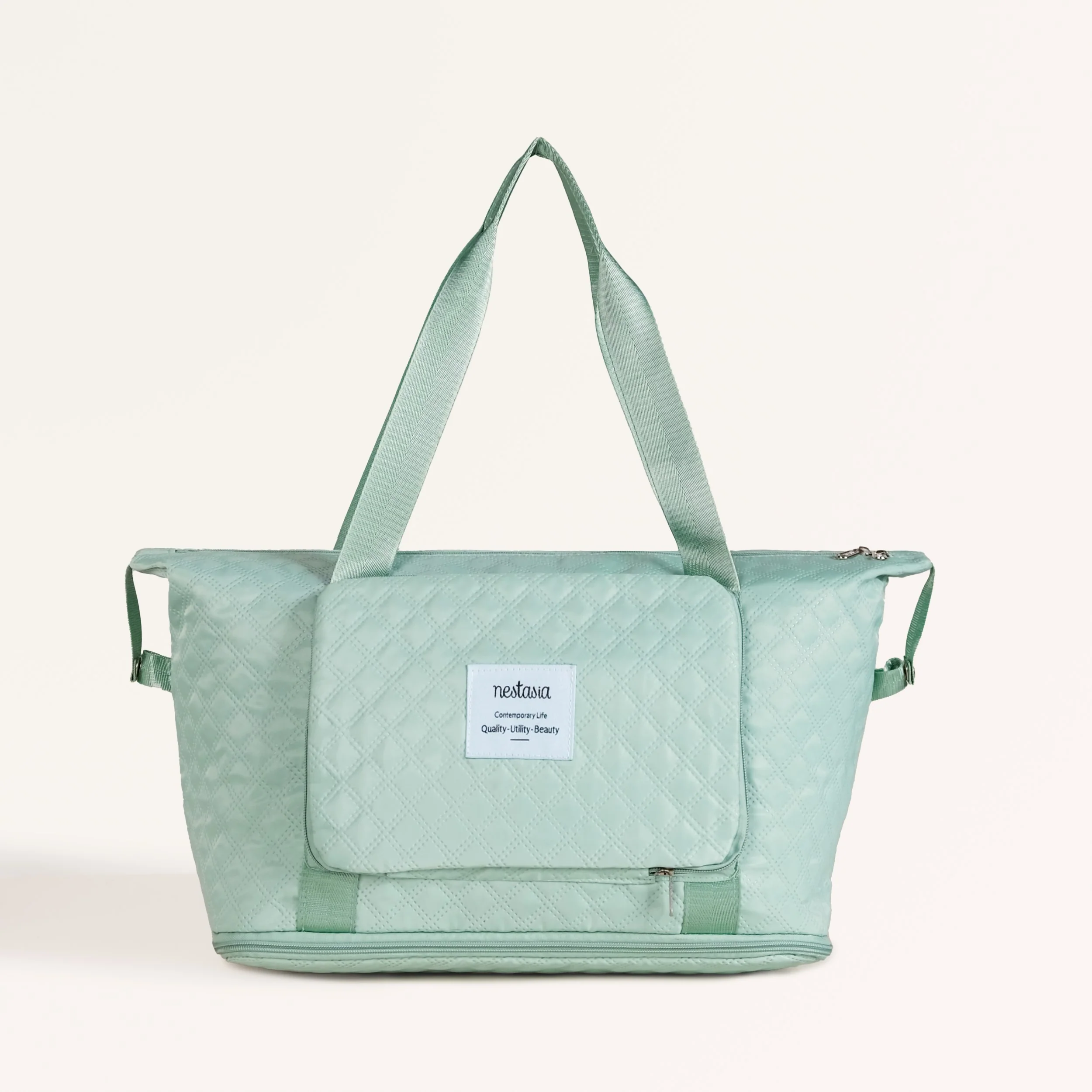 Montara Expandable Foldable Luxe Travel Bag Mint - Image 3