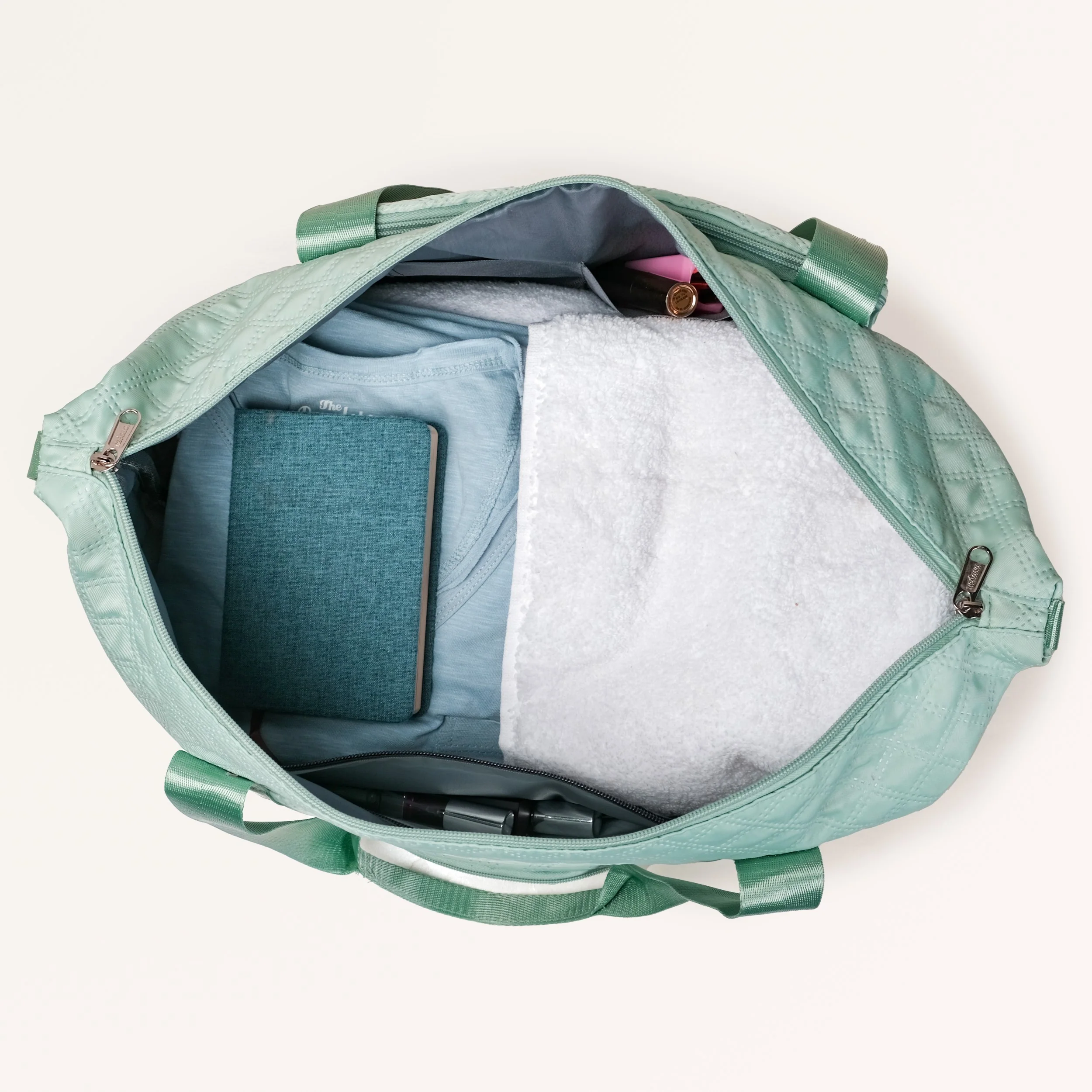 Montara Expandable Foldable Luxe Travel Bag Mint - Image 9