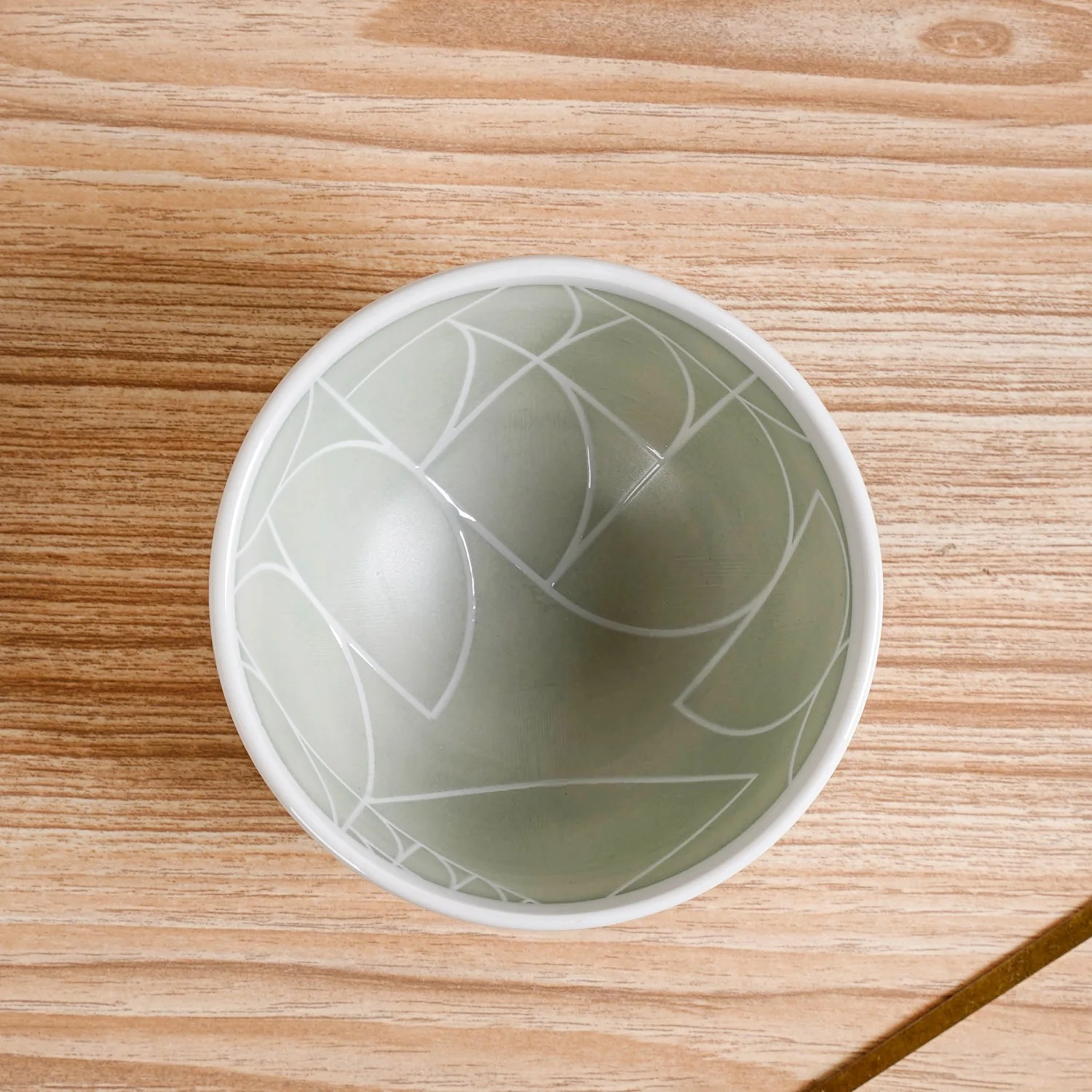 Monvia Geometric Pattern Ceramic Bowl Set Of 4 Mint 325ml - Image 2