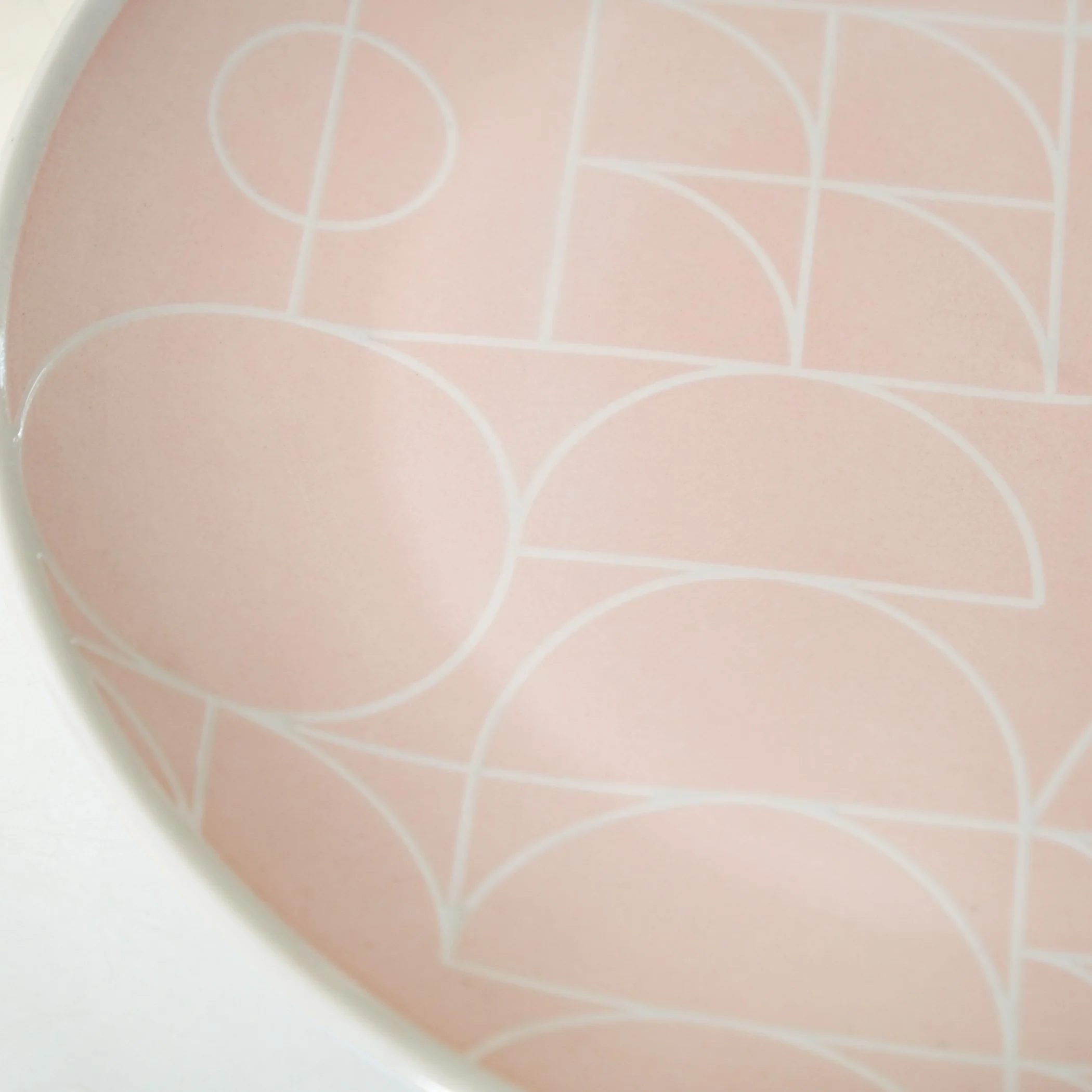 Monvia Pastel Pink Art Deco Style Dinner Plate Set Of 4 10 Inch - Image 7