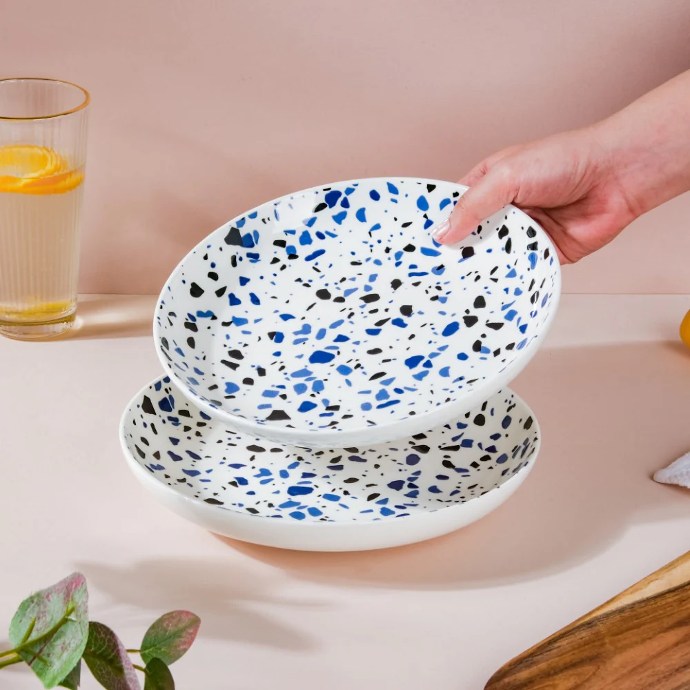 Mosaic Plate Blue Set of 2 8.5 Inch - Image 2