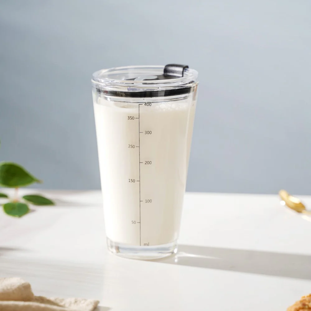 Motivational Text Glass Tumbler With Silicone Lid 400 ml - Image 4