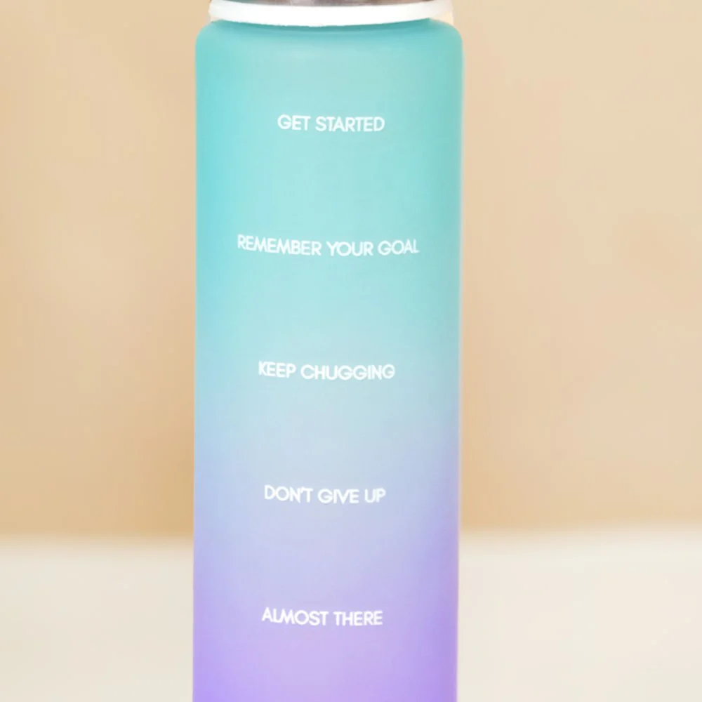 Set Of 3 Motivational Water Bottles Green Lavender - Image 11