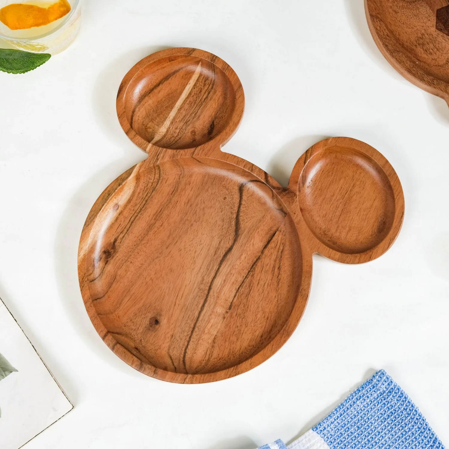 Mouse Acacia Wooden Snack Platter 10 Inch - Image 7