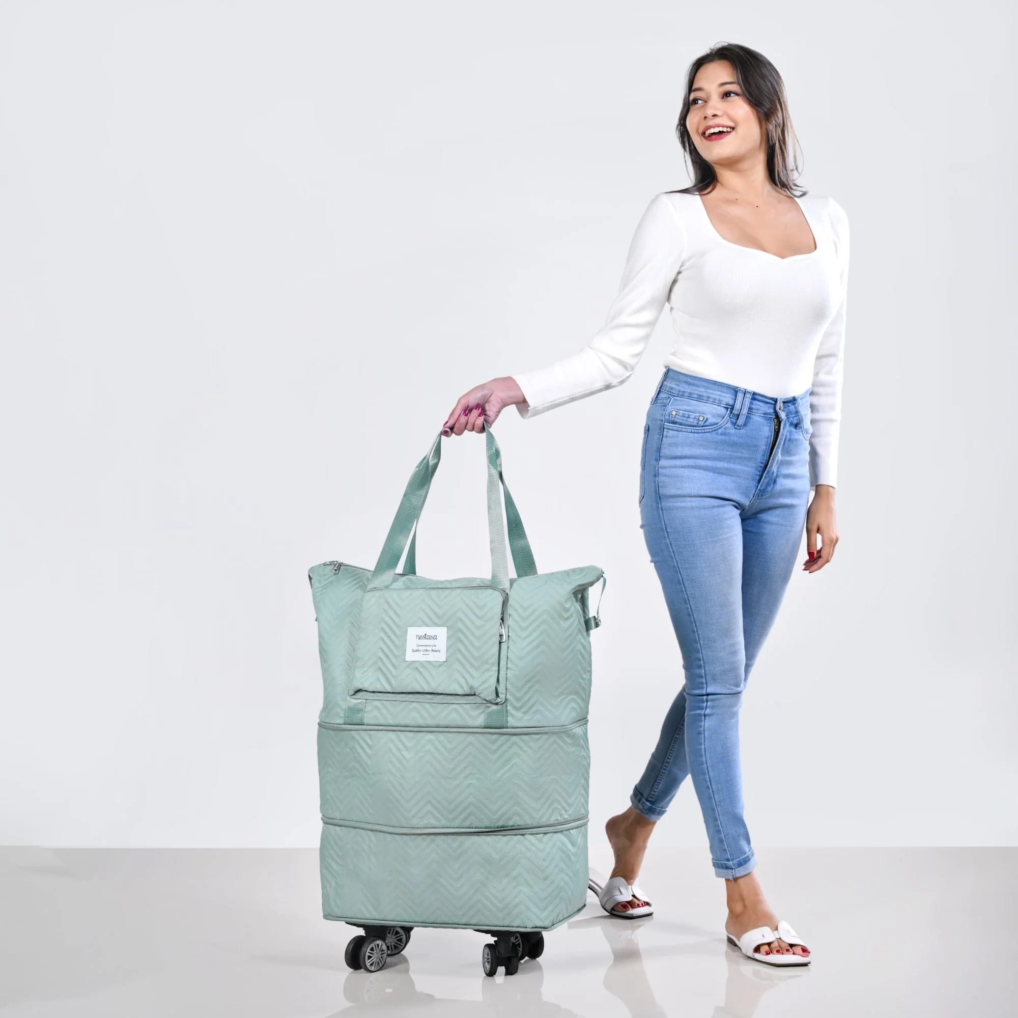 Movo Double Expandable Travel Bag With Detachable Wheels - Image 7