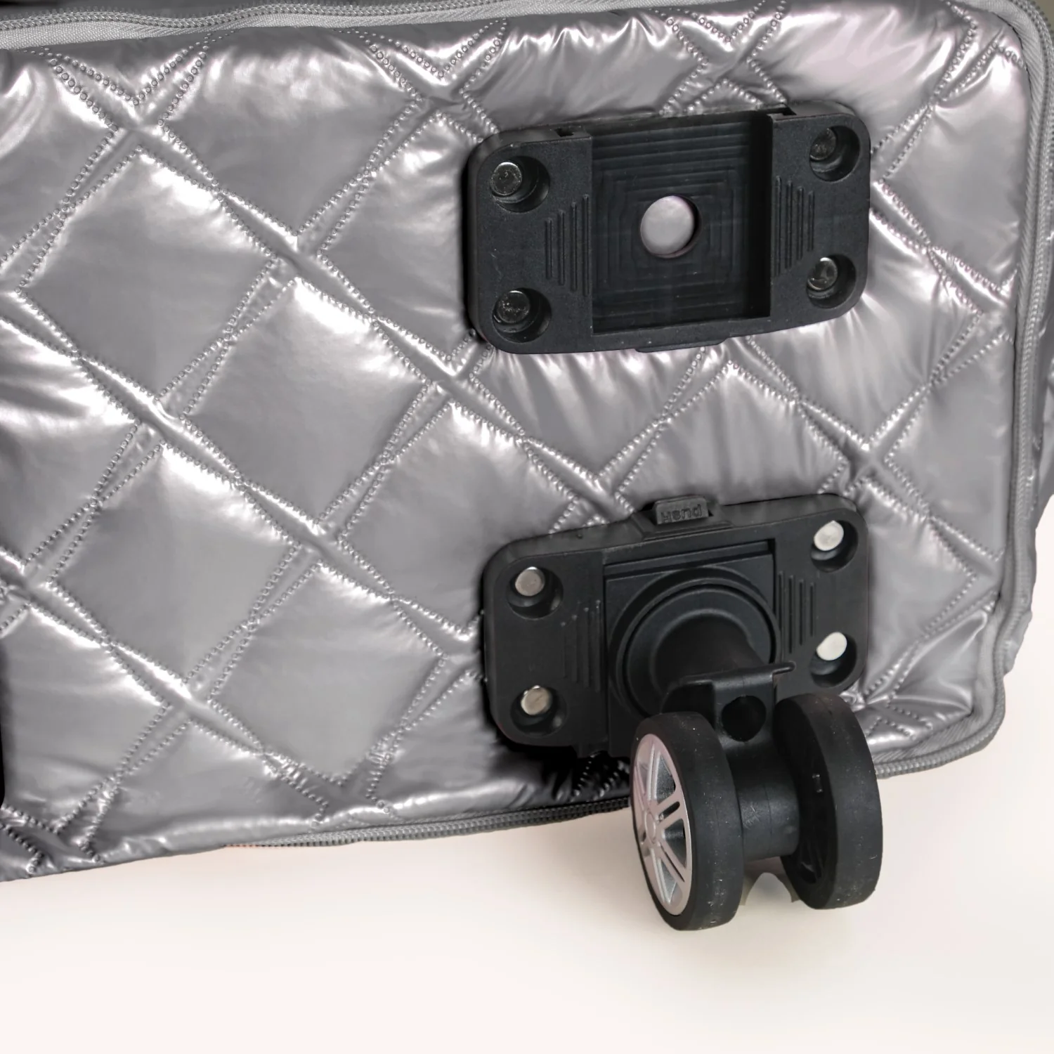 Movo Expandable Travel Bag With Removable Wheels Silver - Image 10