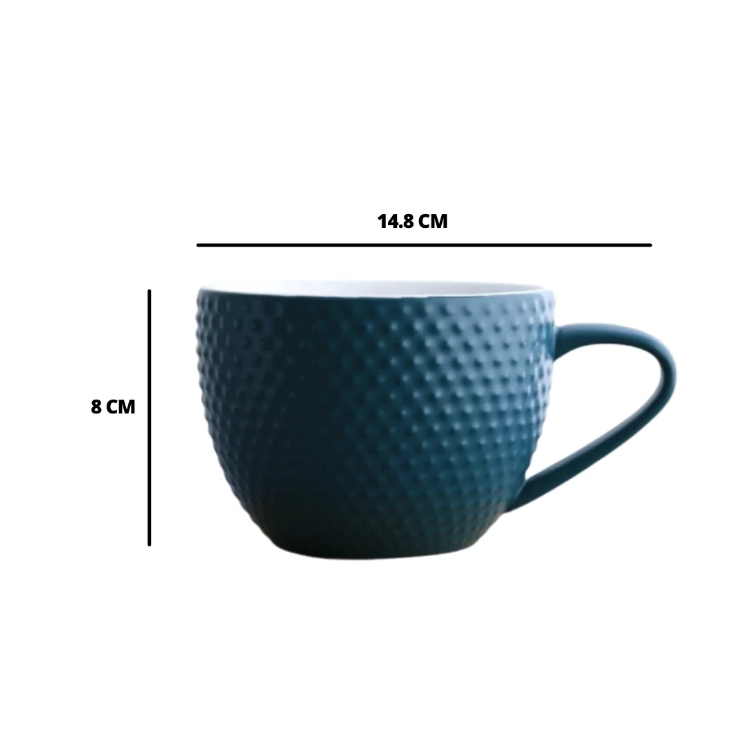 MAGNIFIQUE textured mug with coaster - Green - Image 9