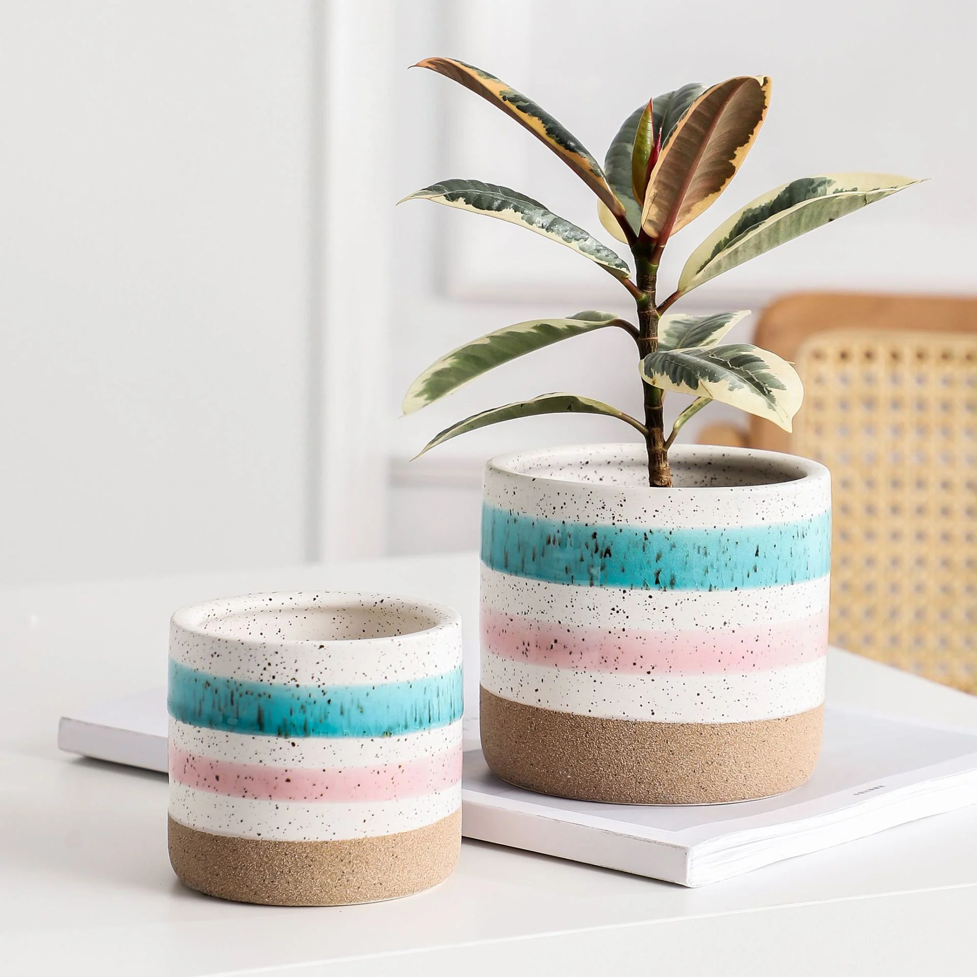 Multicolour Plant Pot Set Of 3 - Image 5
