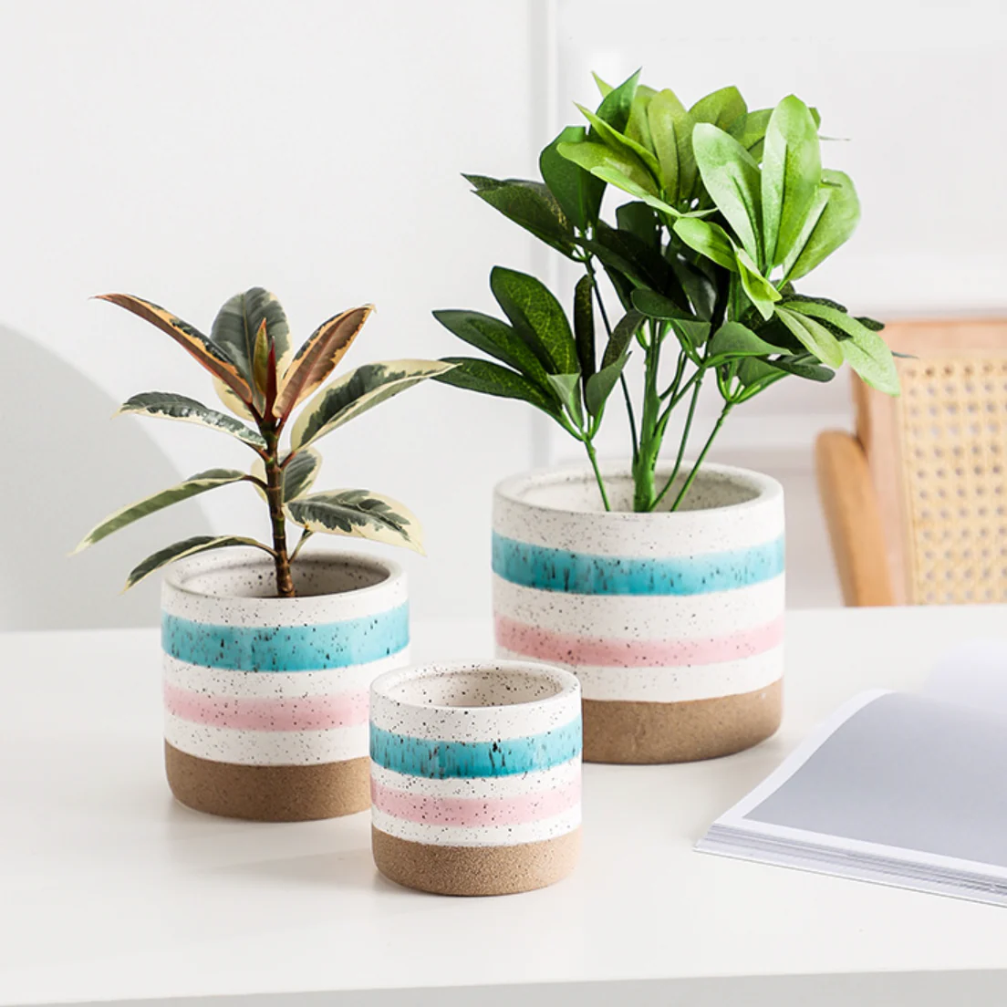 Multicolour Plant Pot Set Of 3 - Image 7